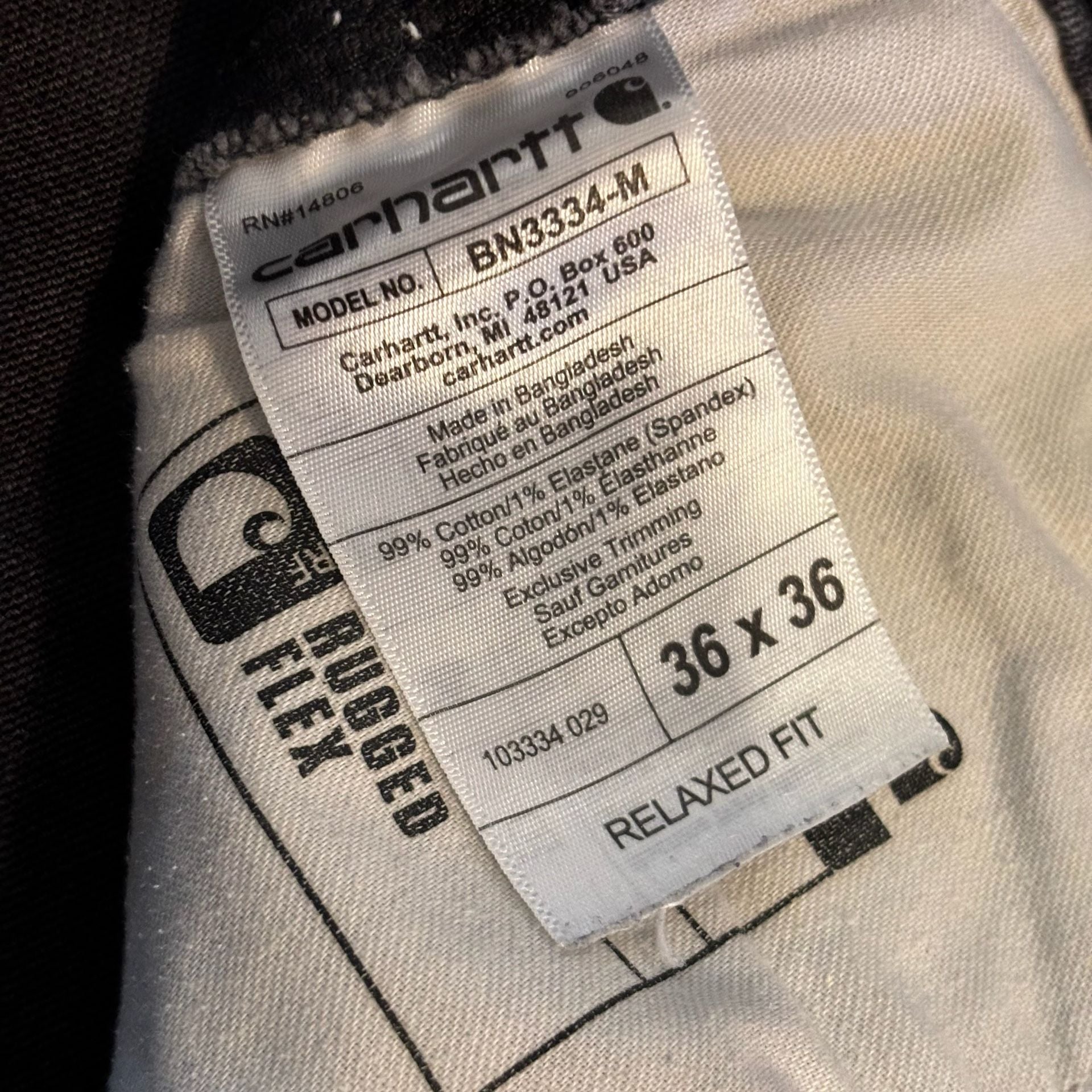 Carhartt 103334 Double Knee Work Pants 36x36 Relaxed Fit DISTRESSED 6