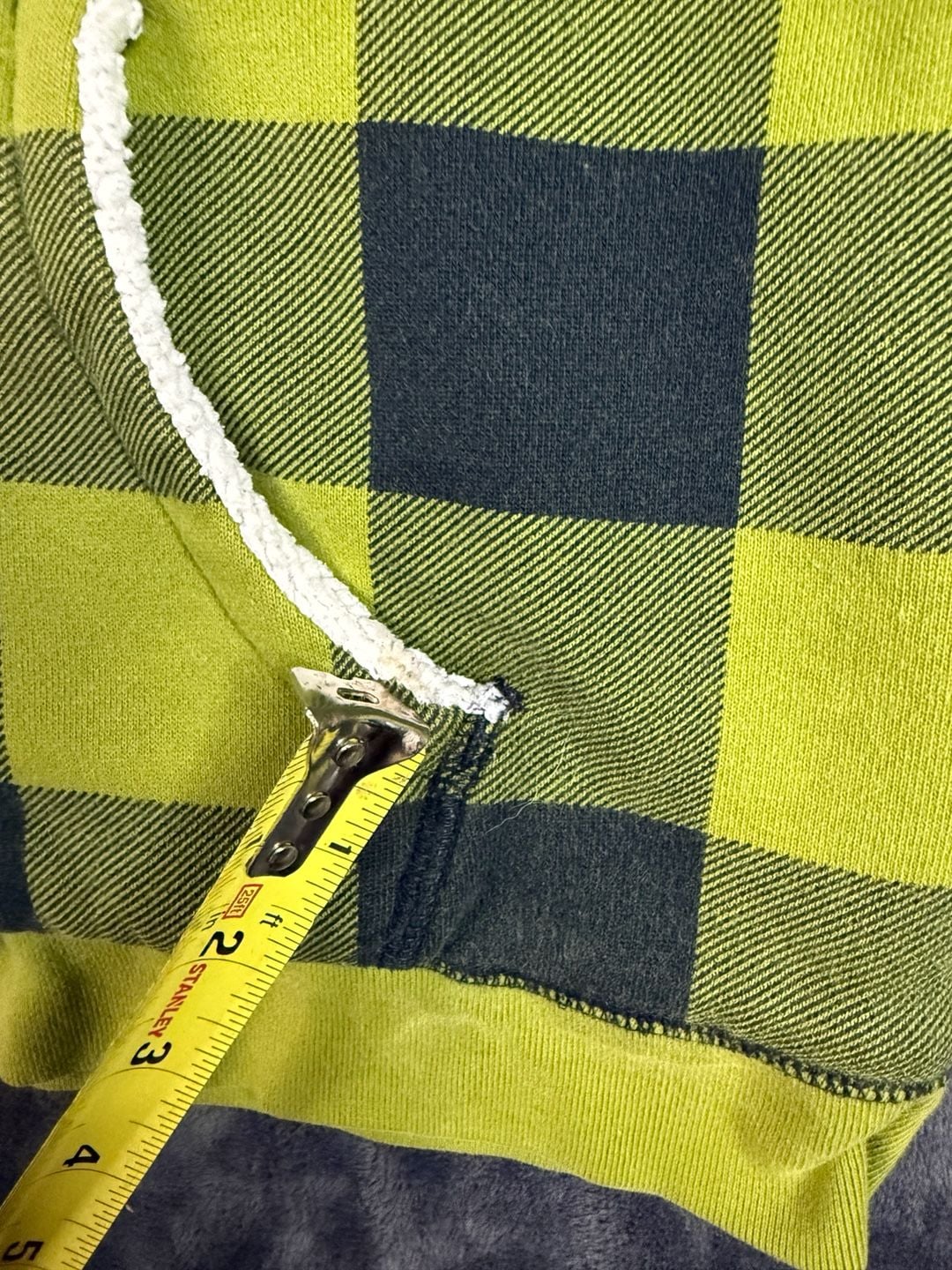 Kids Lands' End Buffalo Plaid Sherpa Lined Zip Hoodie Size M 10-12#187 7