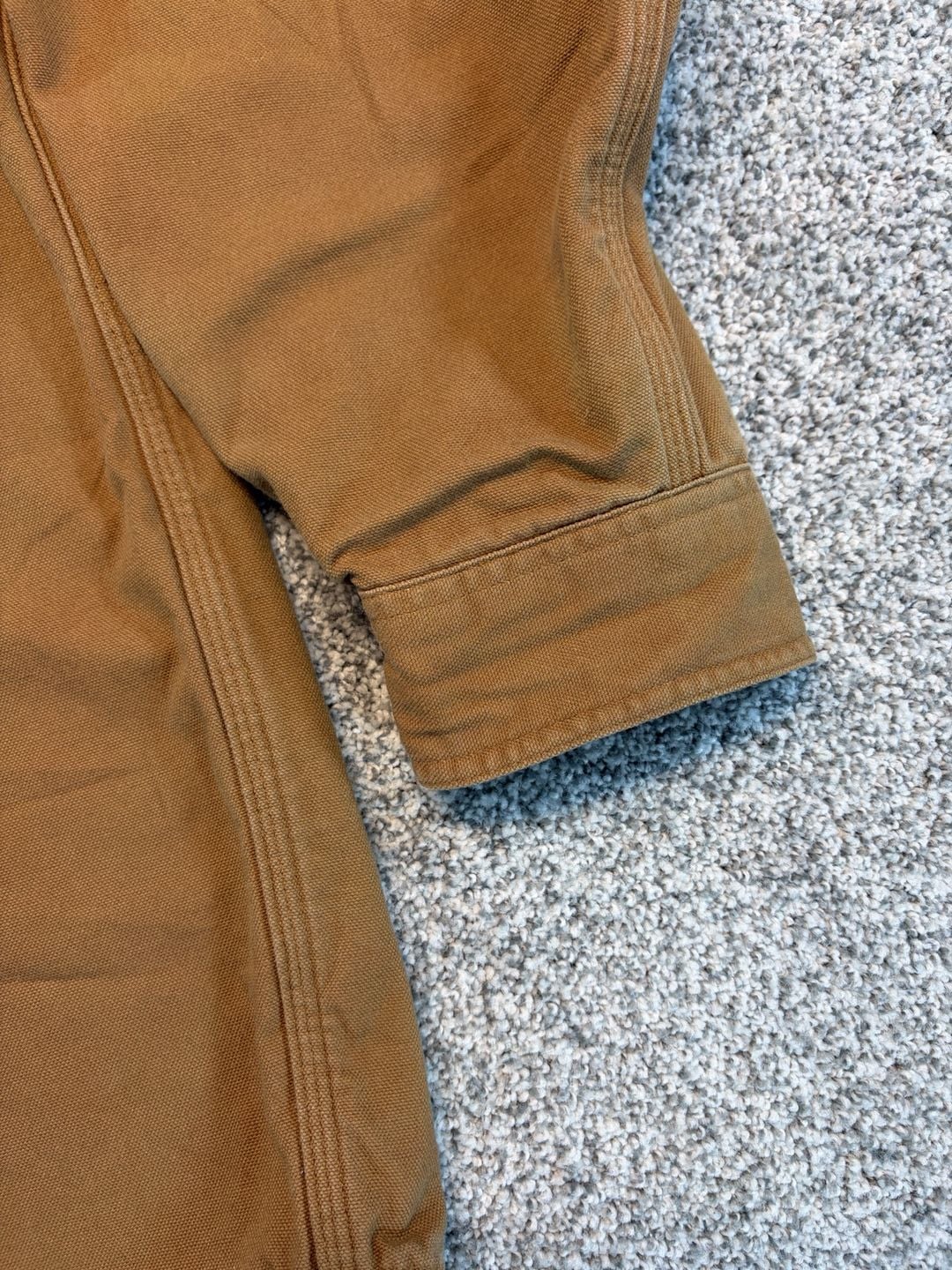 Carhartt S96BRN Lined Shirt Jacket XL Brown Flannel Lined Cotton Workwear 8