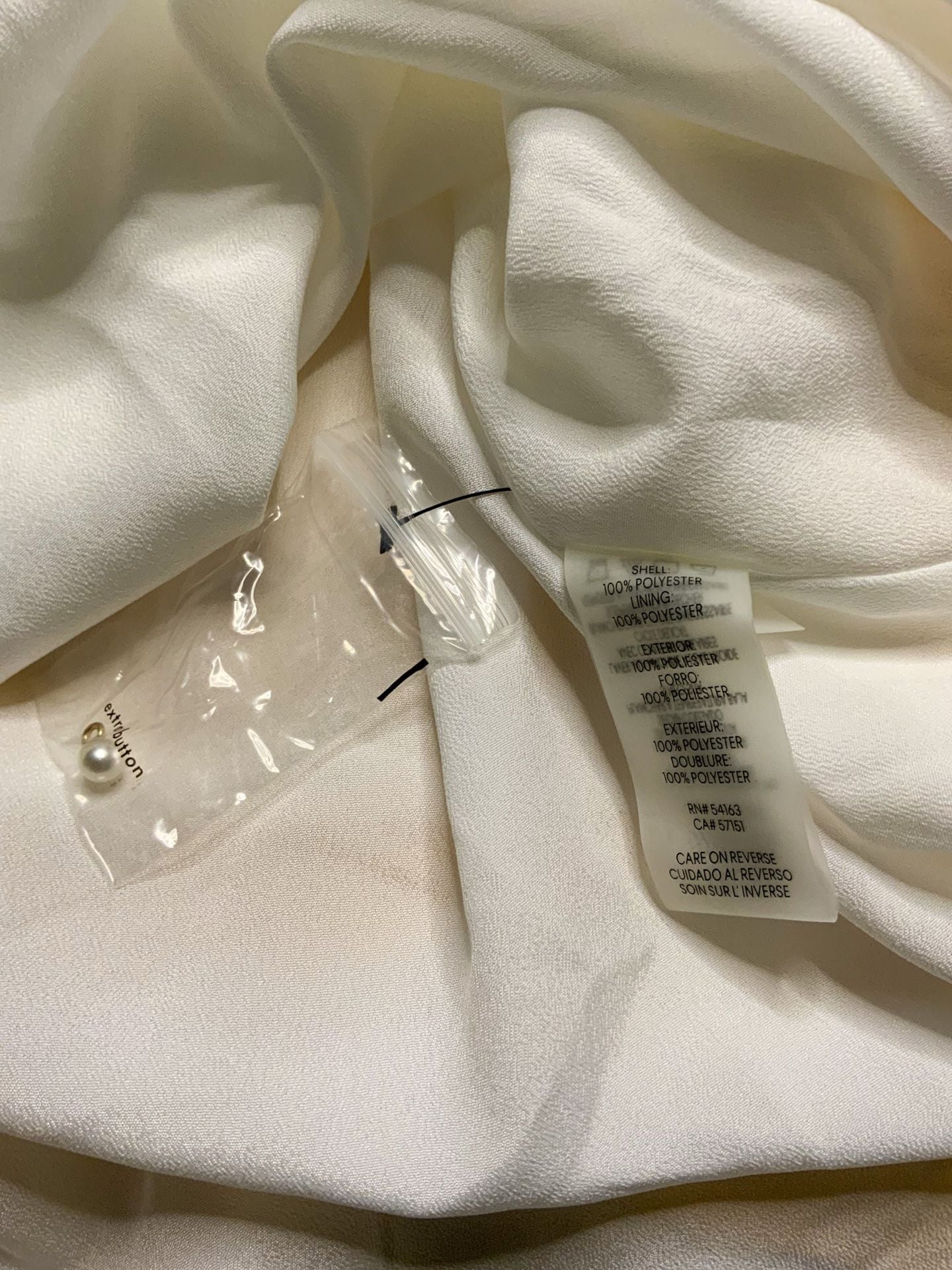 NWT Karl Lagerfeld Paris Blouse Women’s Size S White Lace Trim  7