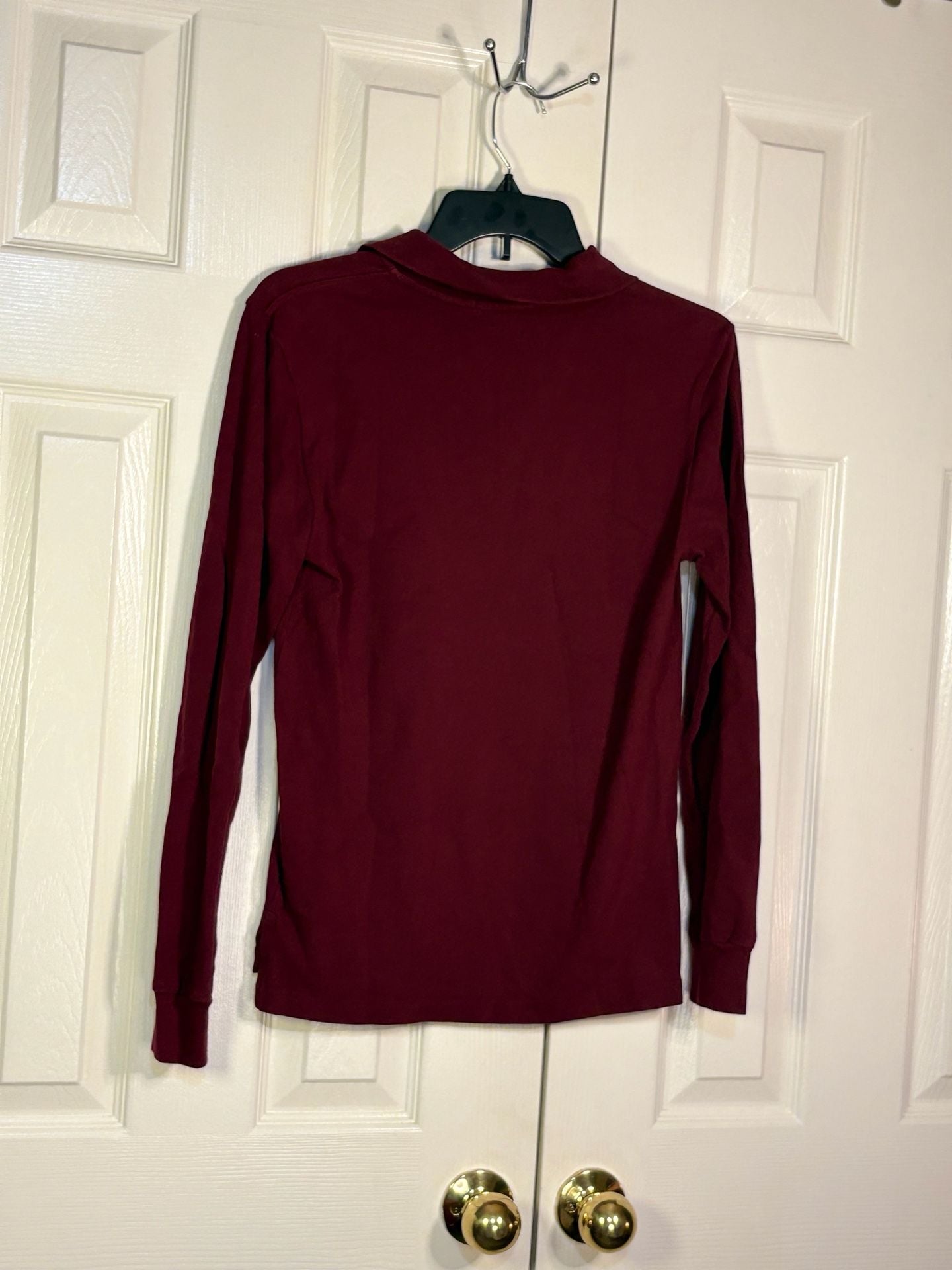 Polo Ralph Lauren Long Sleeve Polo Shirt Size L Youth (14-16) Burgundy 6