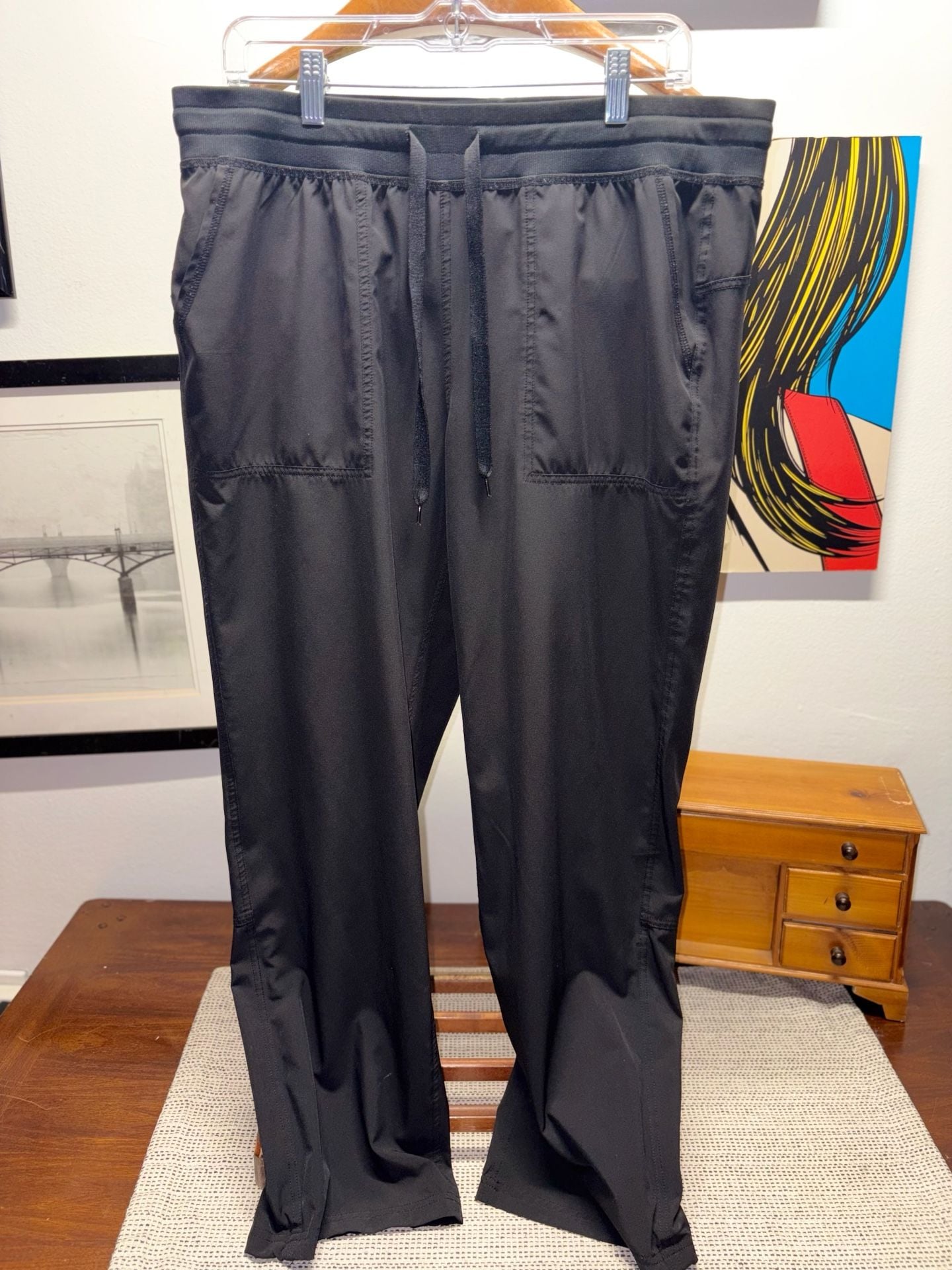 Jockey Scrub Pants Size L Black Drawstring Cargo Jogger 2