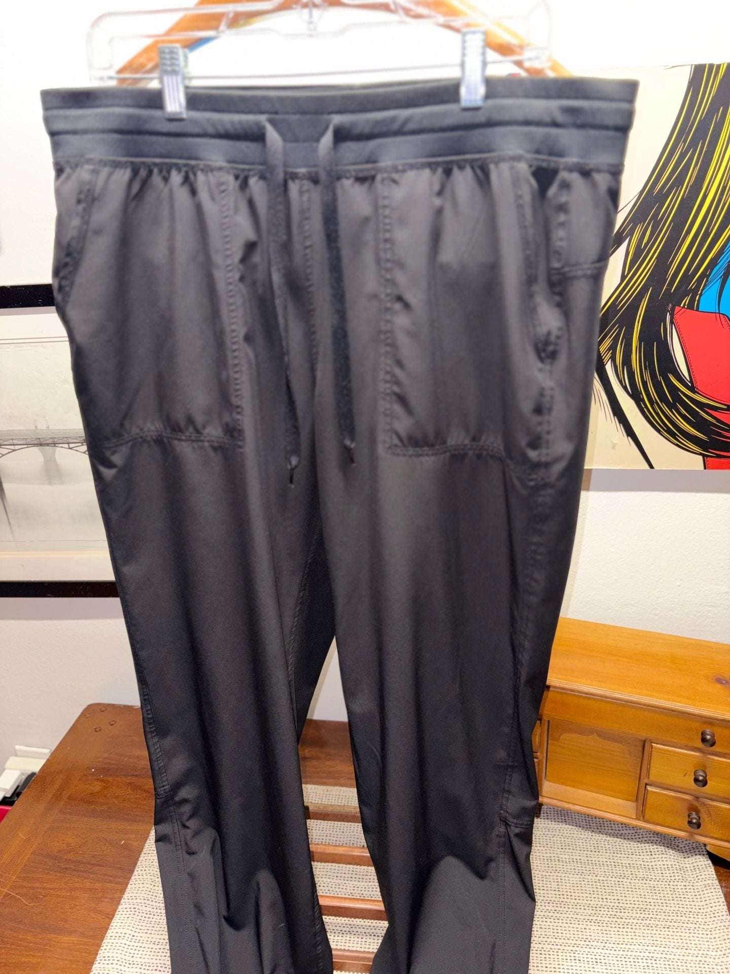 Jockey Scrub Pants Size L Black Drawstring Cargo Jogger 3
