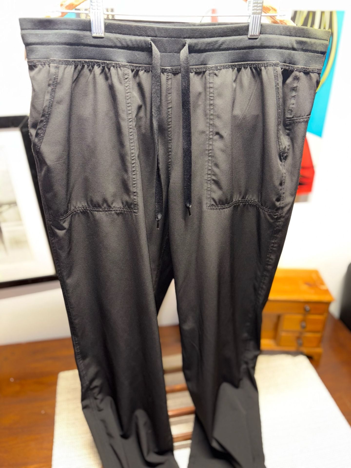 Jockey Scrub Pants Size L Black Drawstring Cargo Jogger 4