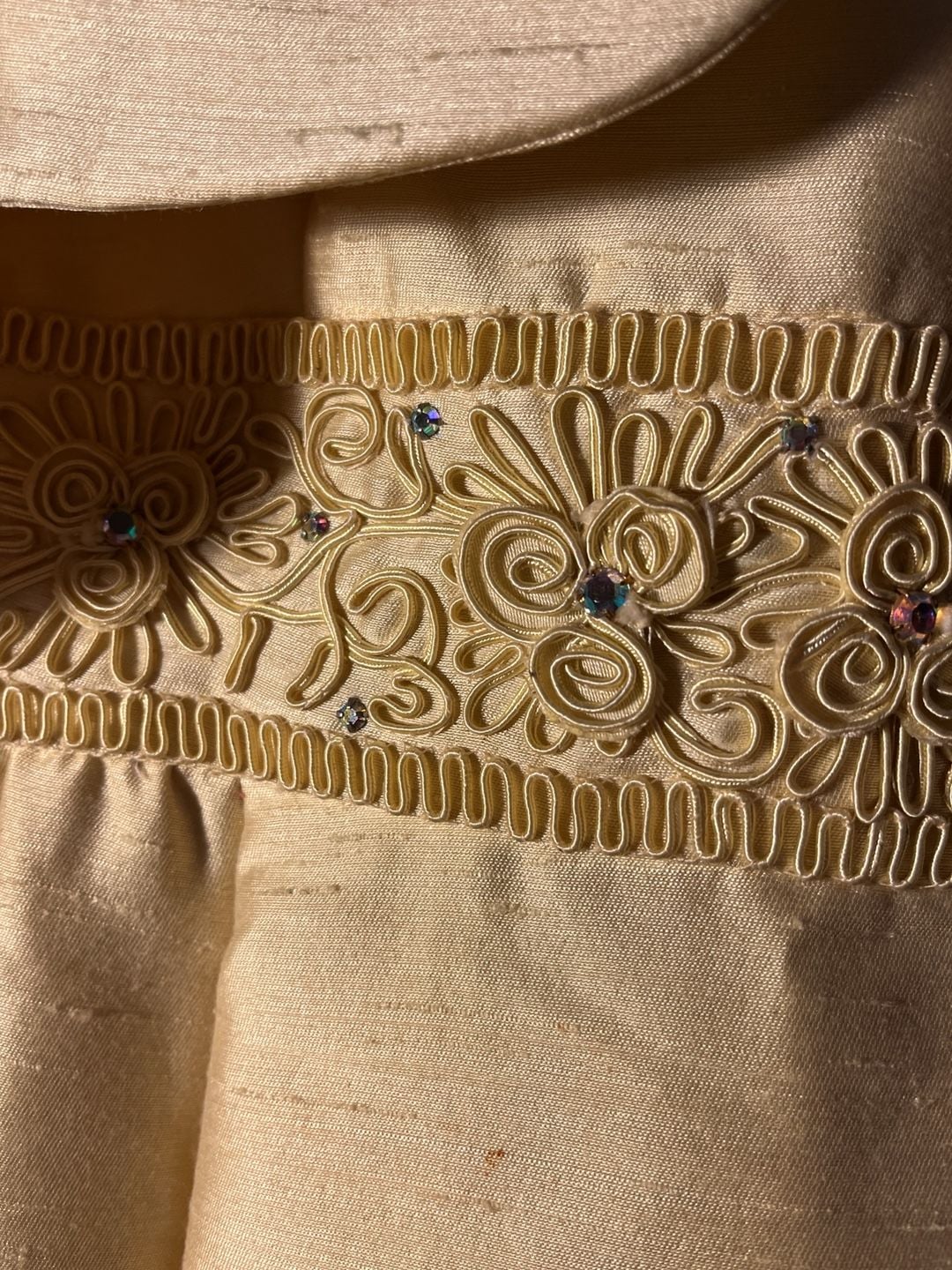 Yellow Silk Dress And Jacket Set 5