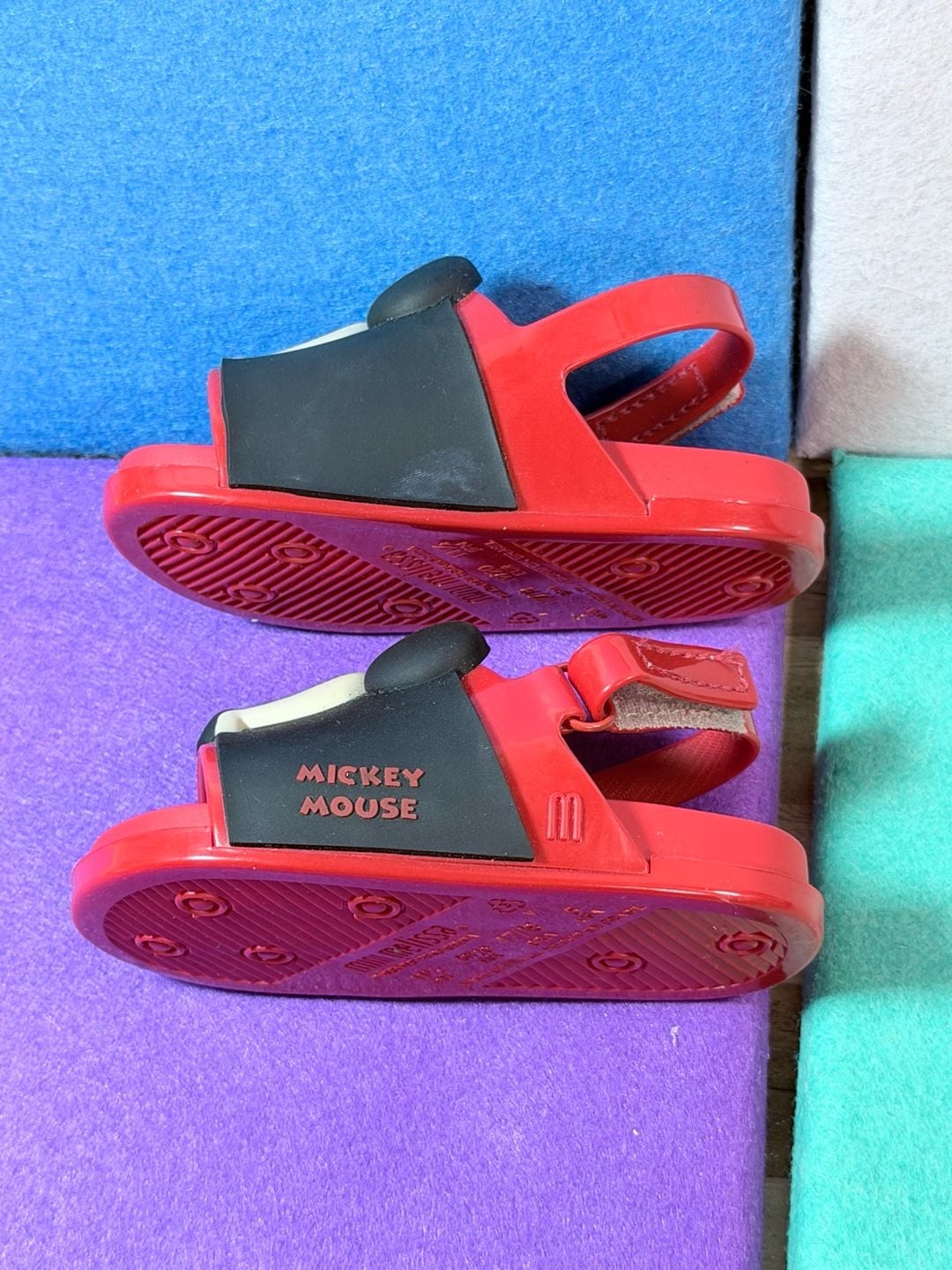 Mini Melissa Mickey Mouse Sandals Size 5 Red Black 1