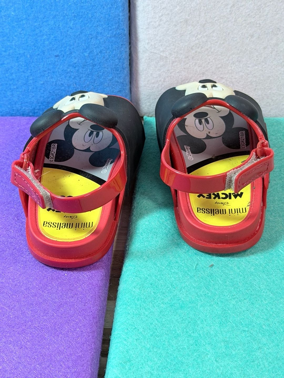 Mini Melissa Mickey Mouse Sandals Size 5 Red Black 2