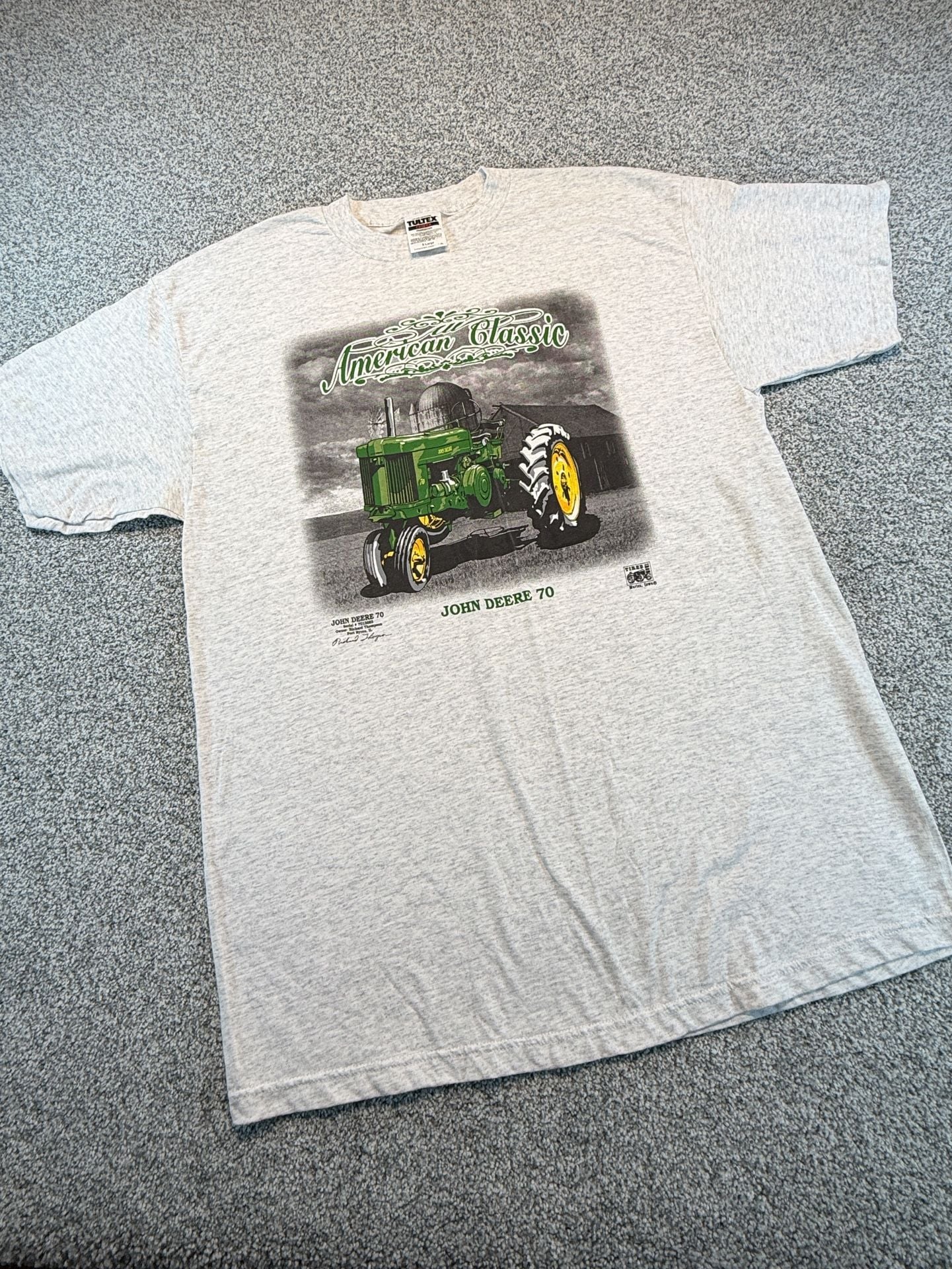 Tultex John Deere 70 Tractor American Classic T-Shirt Size X-Large Gray 2
