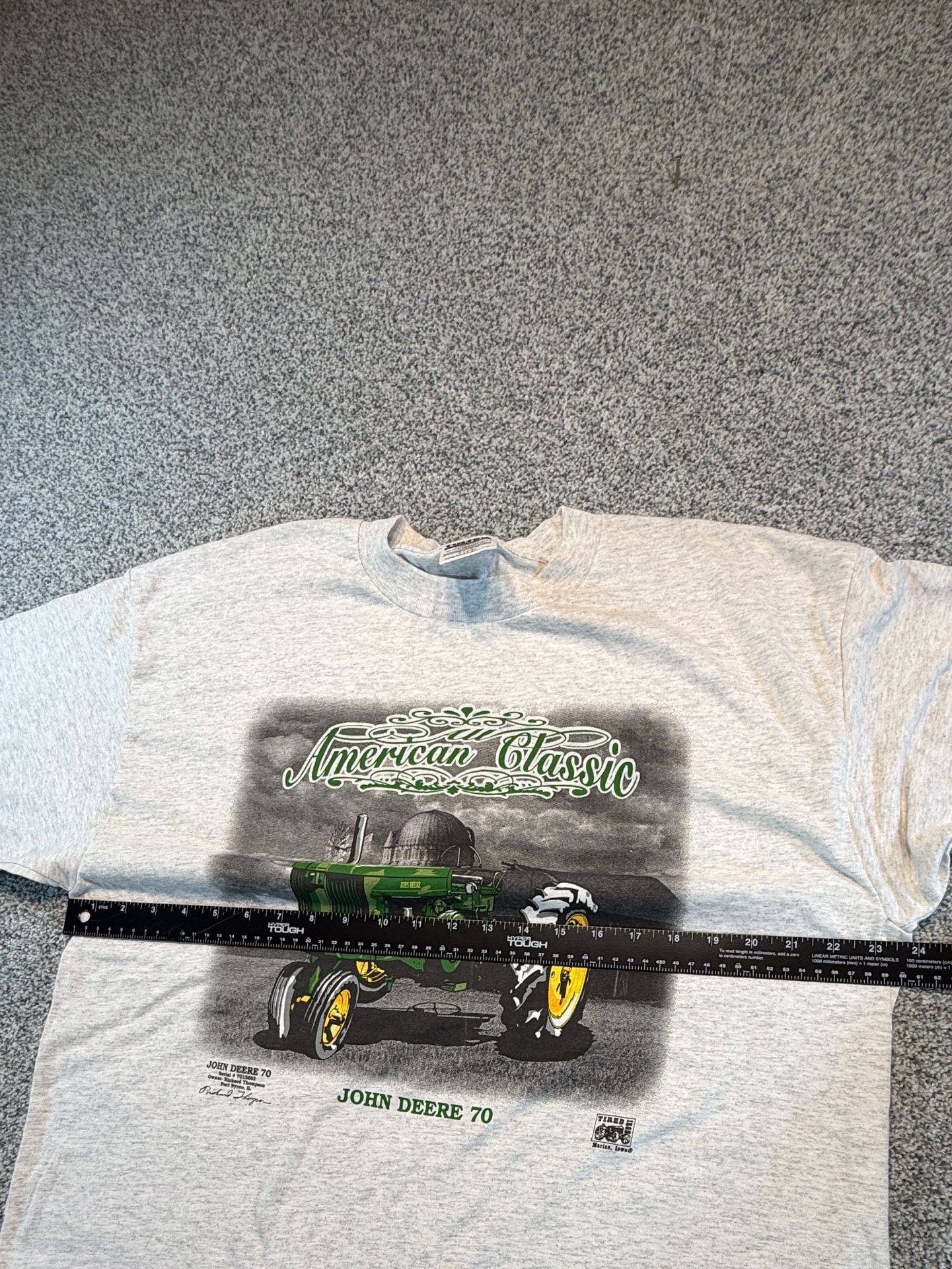 Tultex John Deere 70 Tractor American Classic T-Shirt Size X-Large Gray 6
