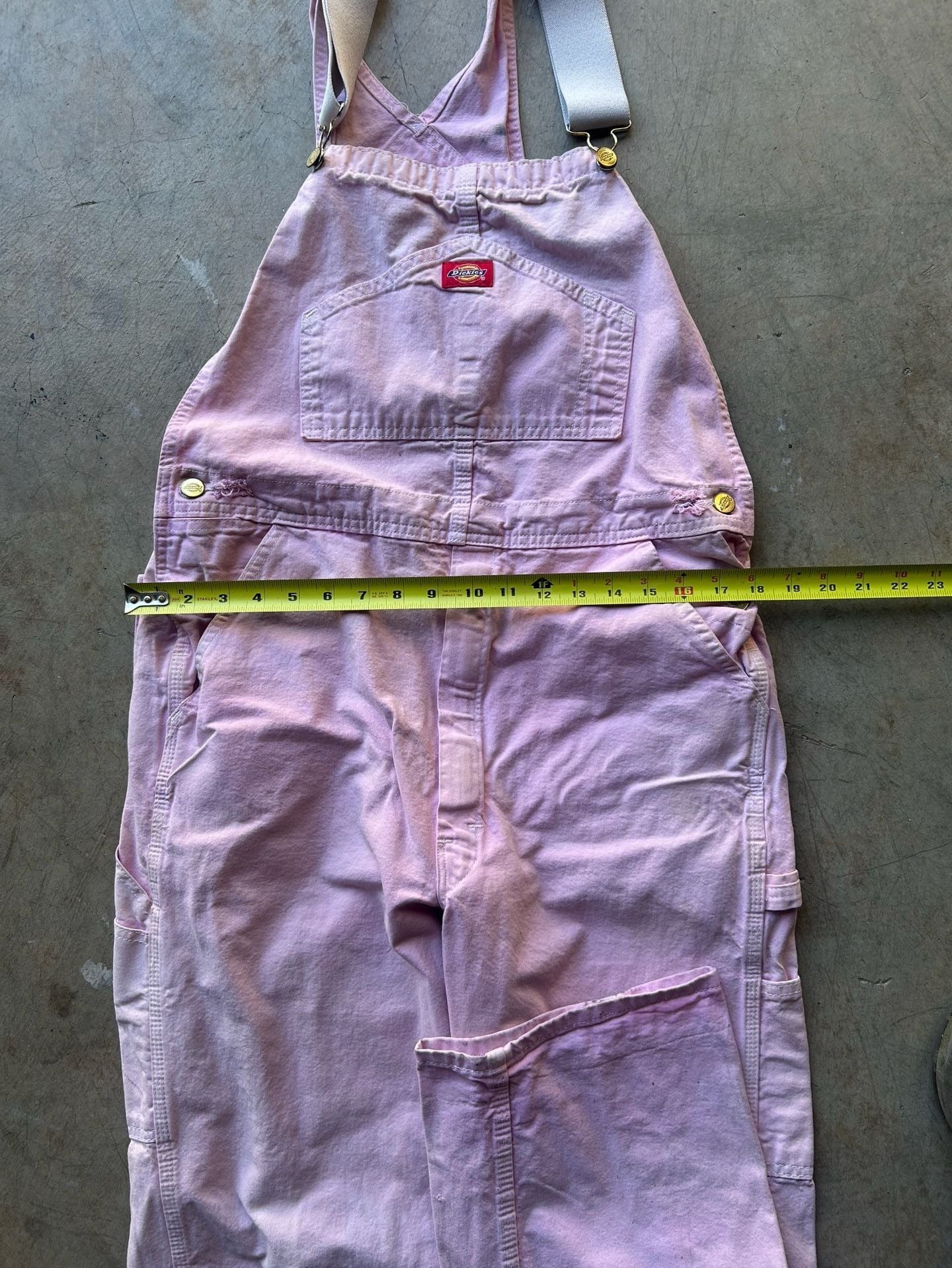 Dickies Pink Cotton Utility Overalls 5