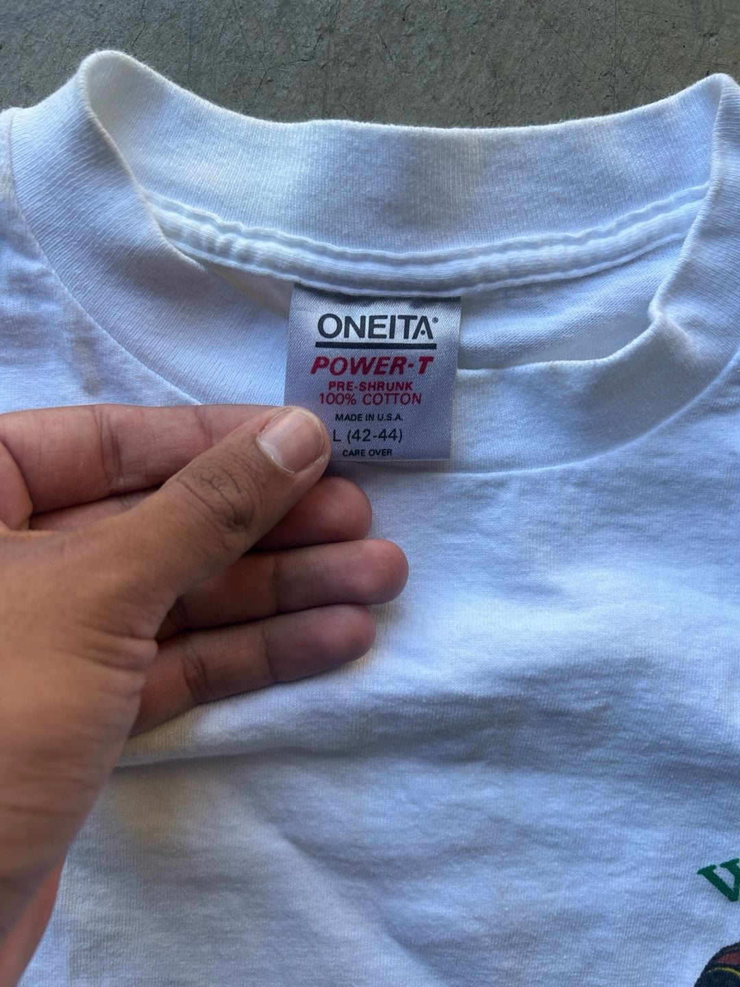 Oneita Whalen's Ireland Long Sleeve T-Shirt Size L White Vintage 4