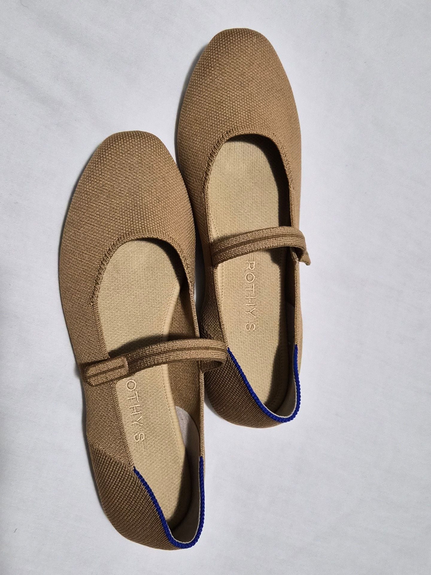 Rothy's The Mary Jane Flats Tan Knit 12