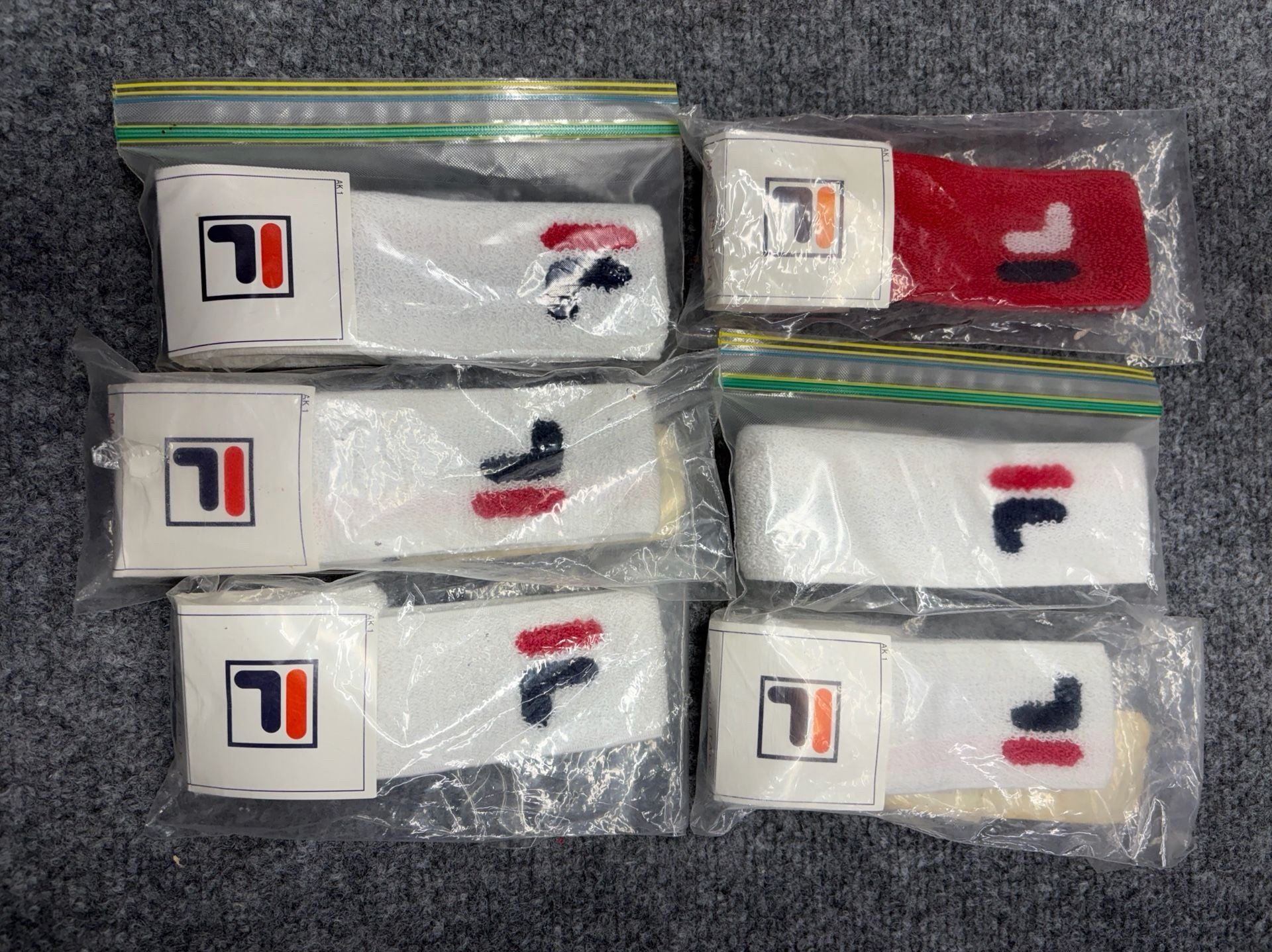 Fila Vintage Logo Tennis Headband Lot Of 6 from Bjorn Borg Era. 1