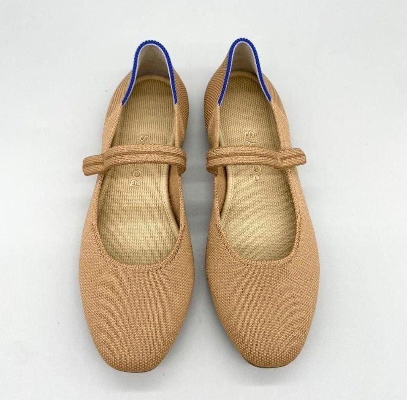 Rothy's The Mary Jane Flats Tan Knit 2