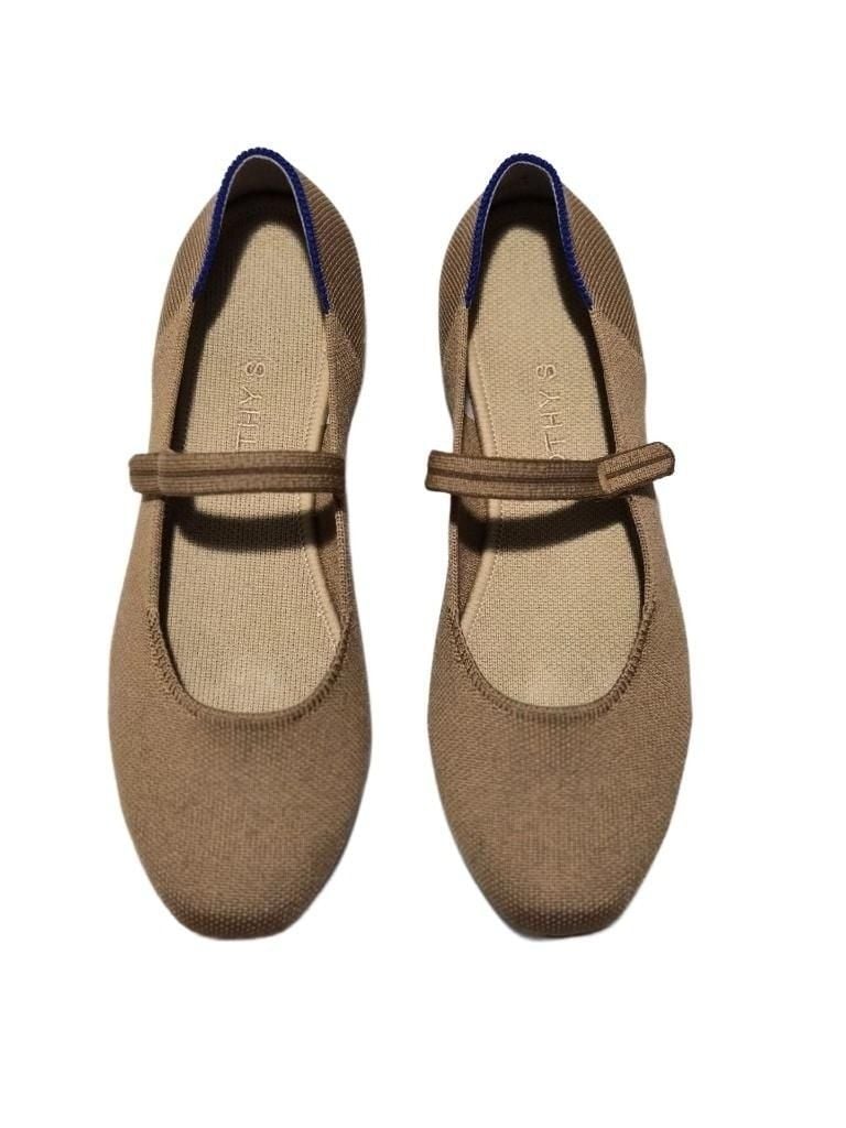 Rothy's The Mary Jane Flats Tan Knit 7