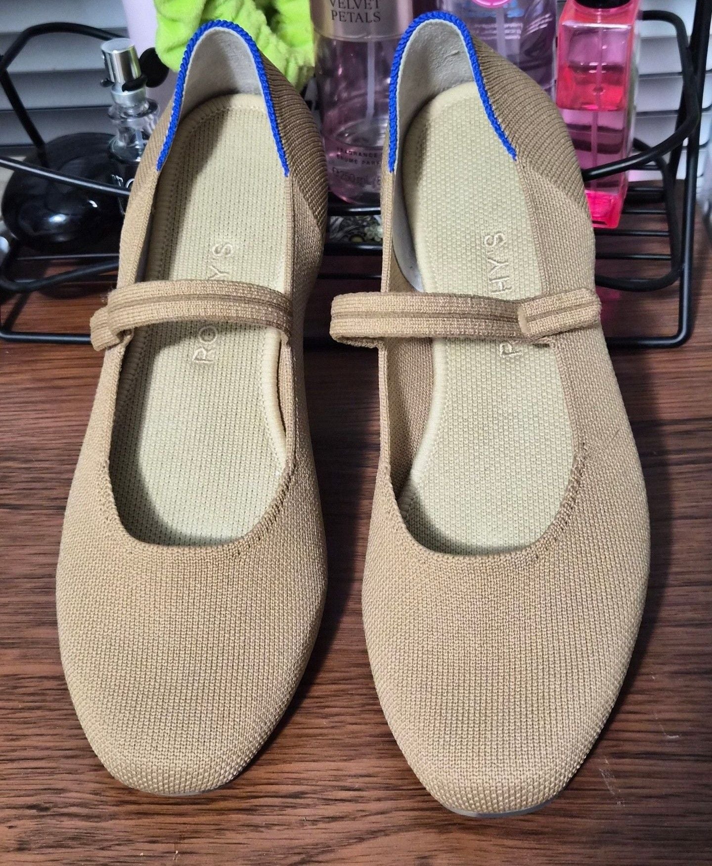 Rothy's The Mary Jane Flats Tan Knit 6