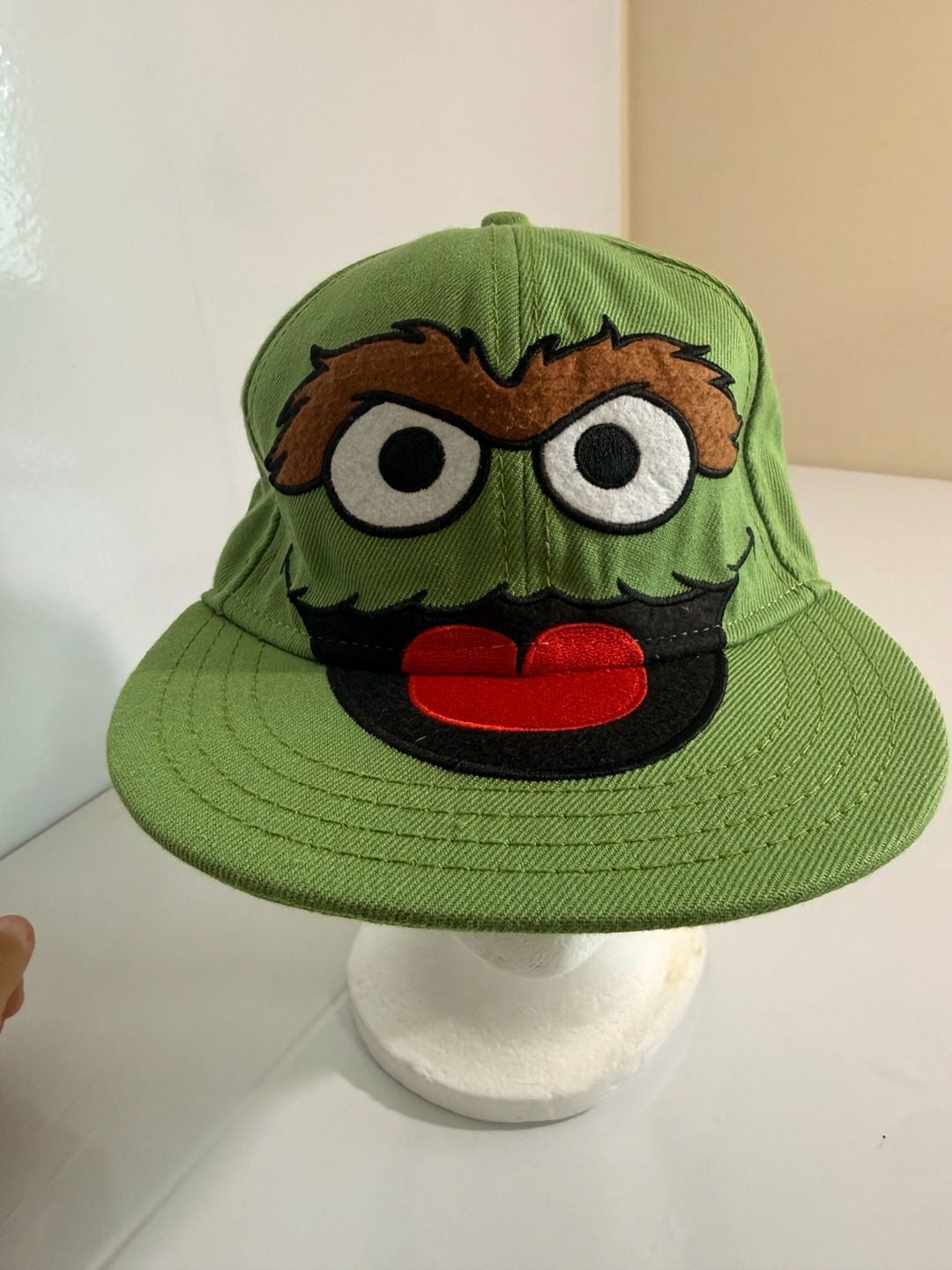 Sesame Street Oscar The Grouch Fitted Hat Green 2