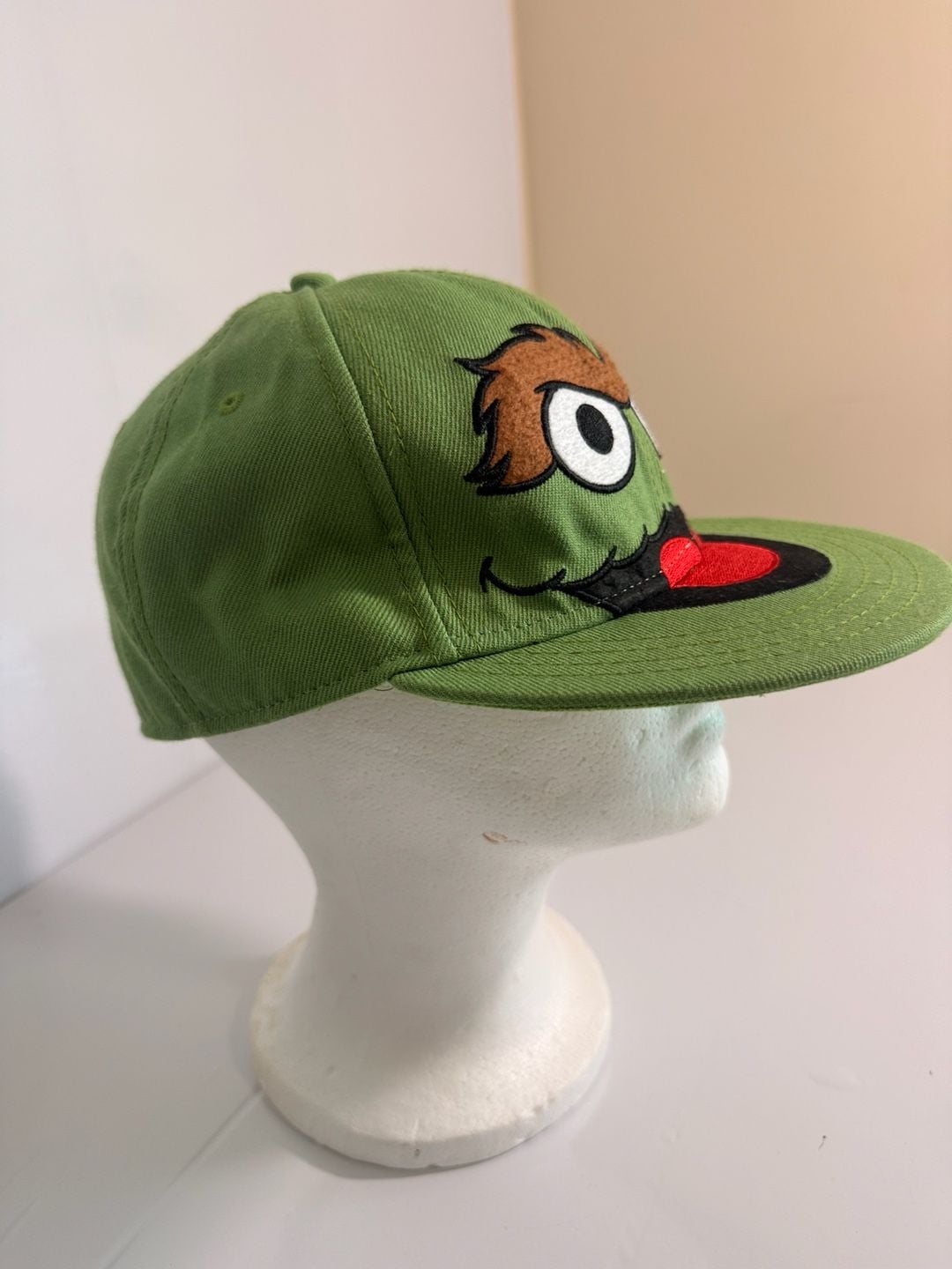 Sesame Street Oscar The Grouch Fitted Hat Green 3