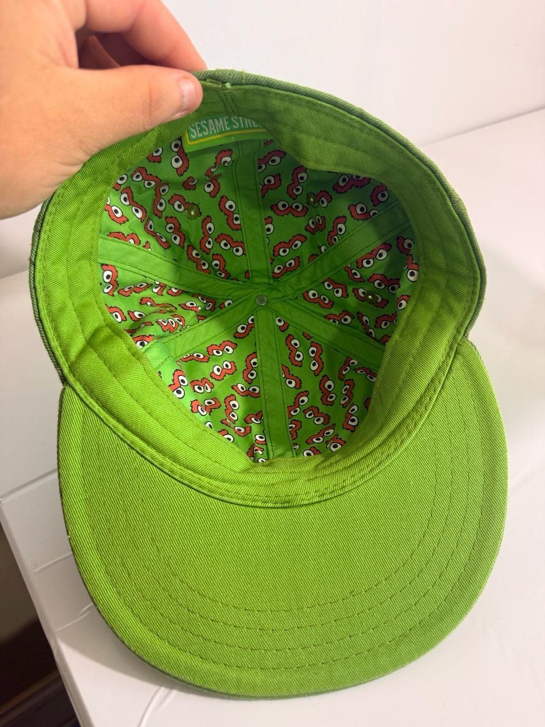Sesame Street Oscar The Grouch Fitted Hat Green 4
