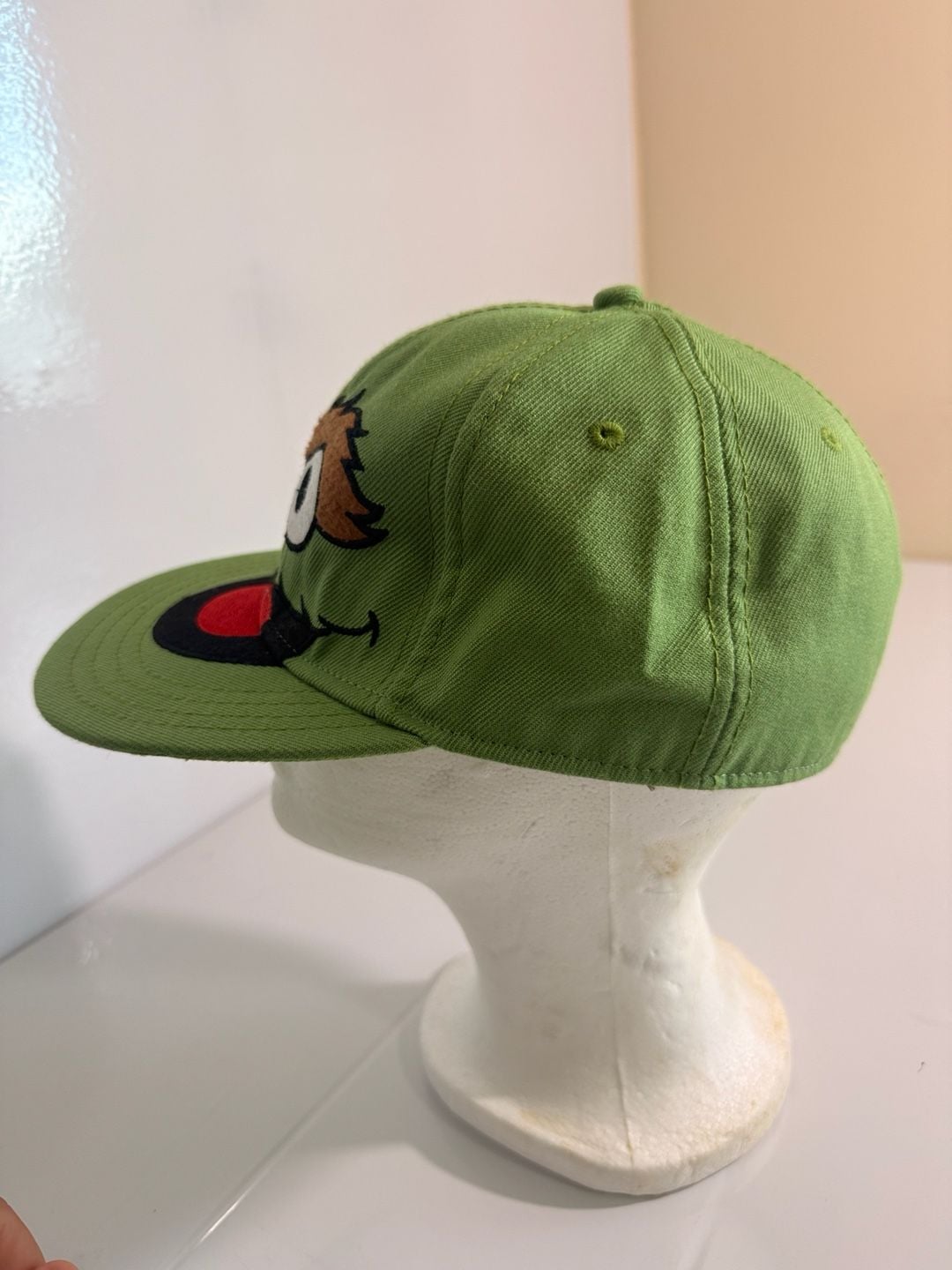 Sesame Street Oscar The Grouch Fitted Hat Green 6