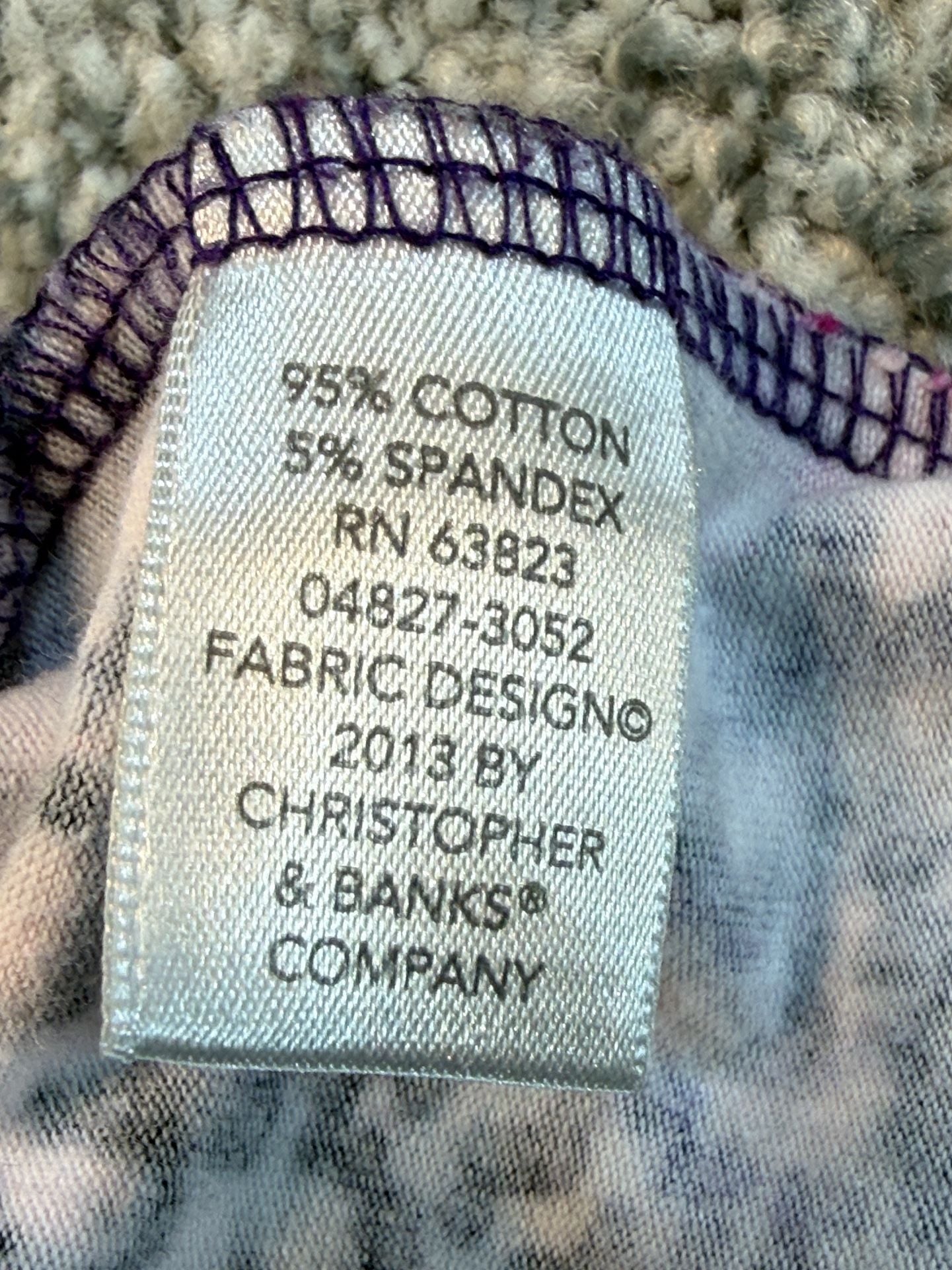 Christopher & Banks Long Sleeve Woman’s Top Size P/M Petite Multi Color Pattern 4