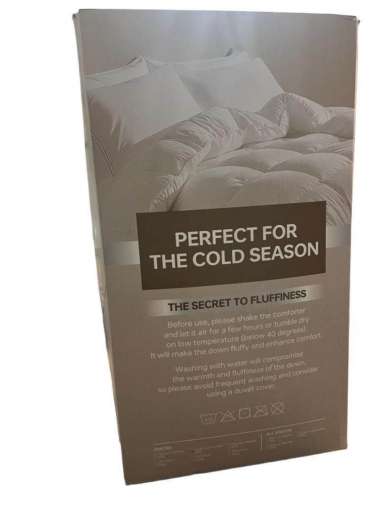 C&W Embrace Down Comforter Queen Size 90x90in White 4