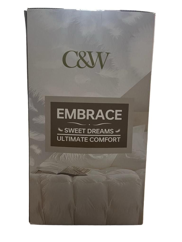 C&W Embrace Down Comforter Queen Size 90x90in White 3