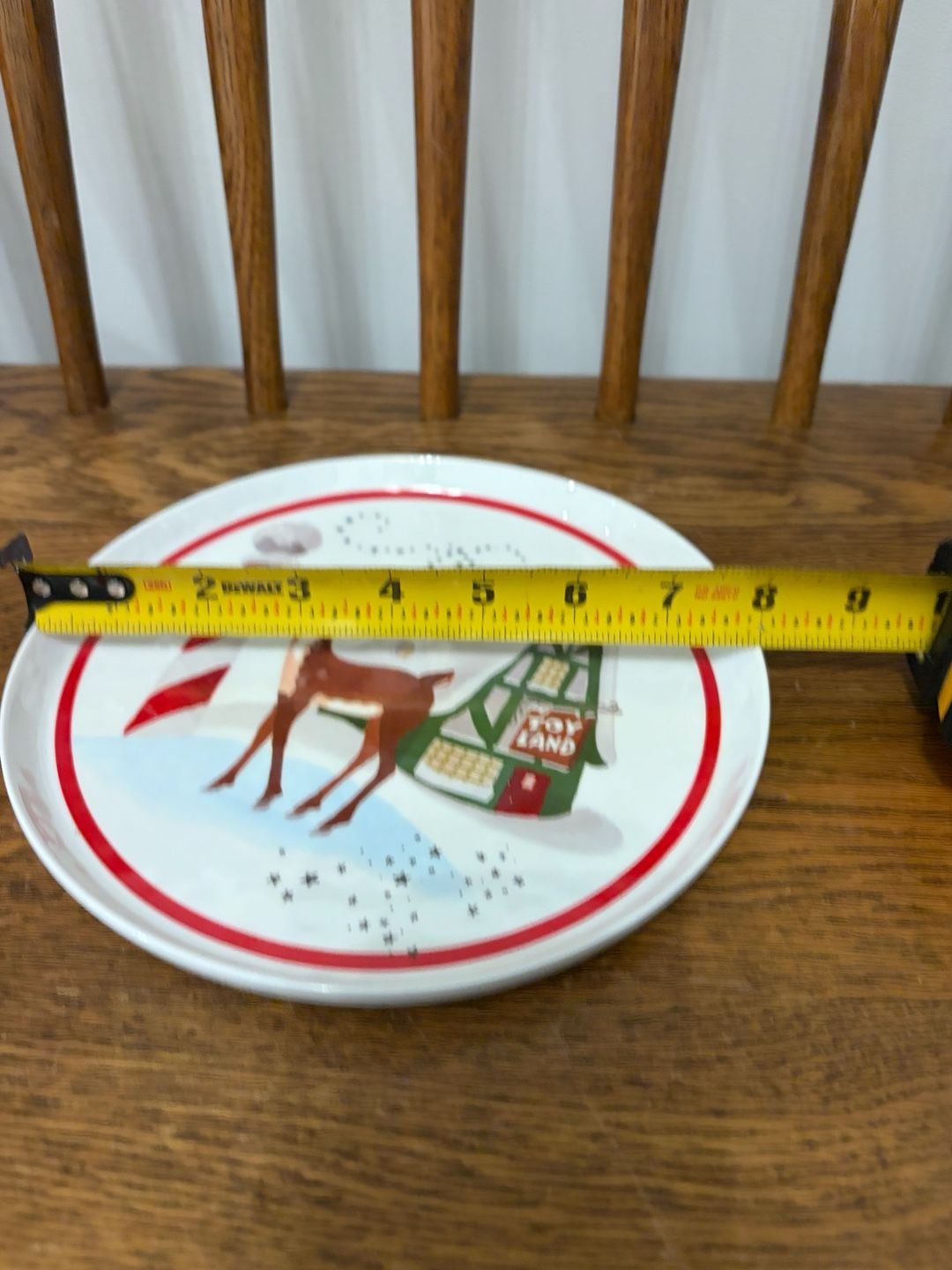 Pottery Barn Kids Toy Land Reindeer Christmas Plate 8 Inches 3