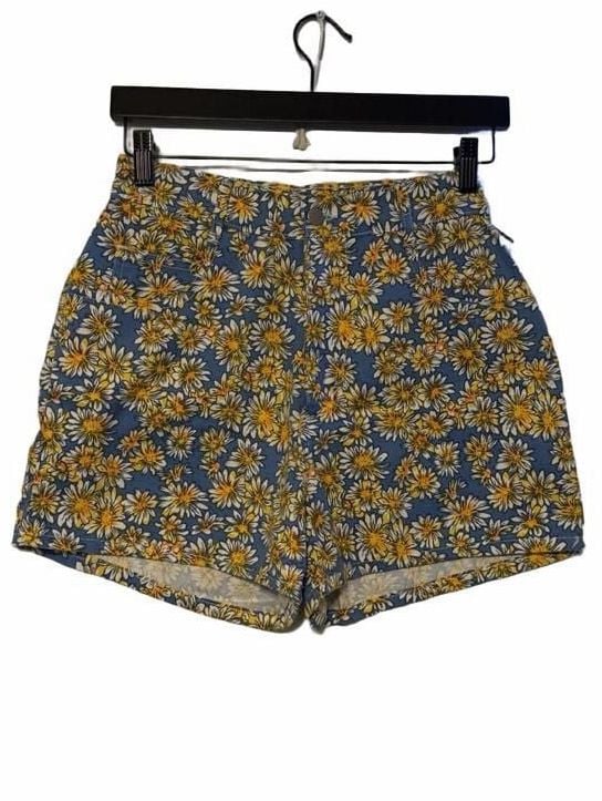 Stone Gear Vintage Daisy Floral Print Shorts Size 11 Blue High Rise 2