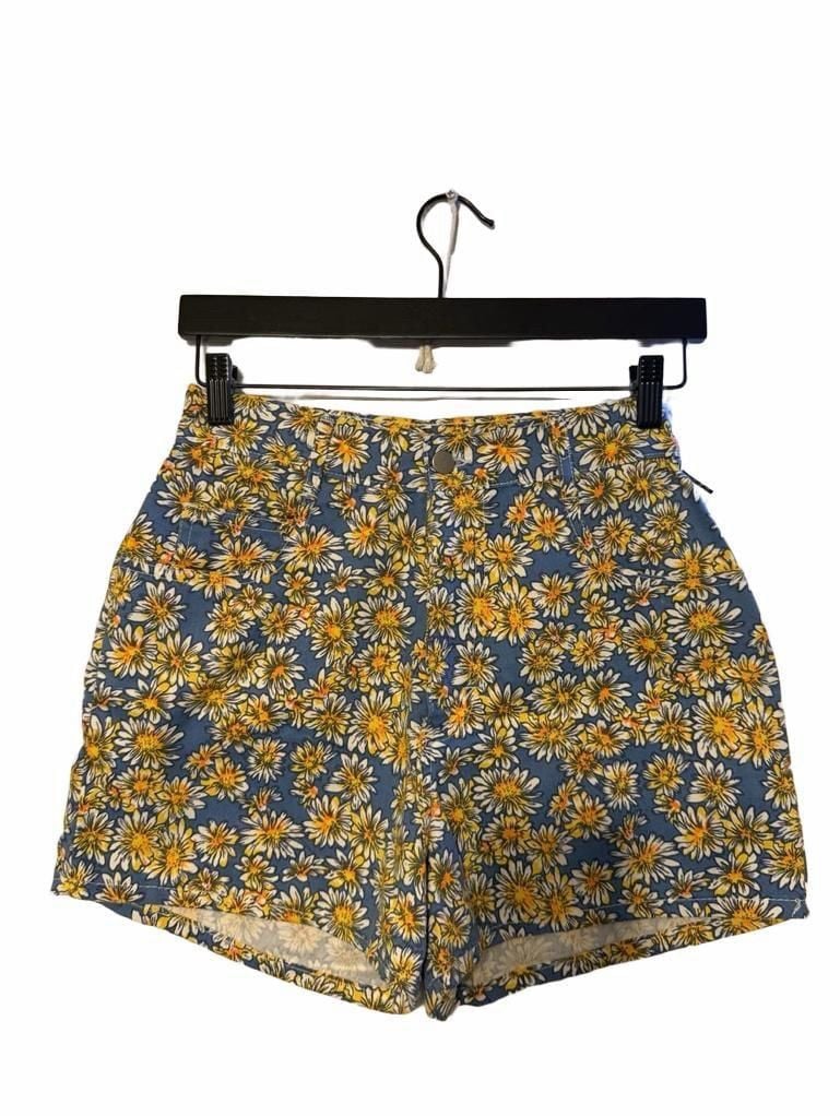 Stone Gear Vintage Daisy Floral Print Shorts Size 11 Blue High Rise 3