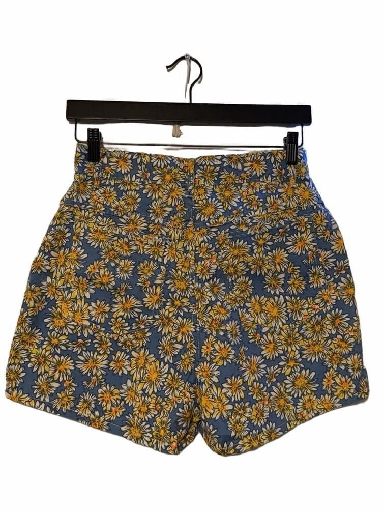 Stone Gear Vintage Daisy Floral Print Shorts Size 11 Blue High Rise 4