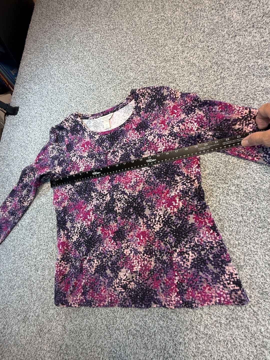 Christopher & Banks Long Sleeve Woman’s Top Size P/M Petite Multi Color Pattern 7