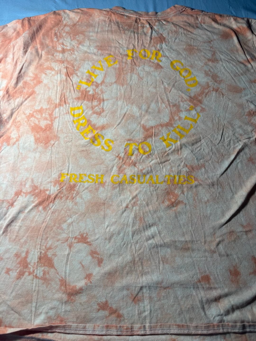 Fresh Casualties Graphic T-Shirt Size 3XL Orange Tie Dye 6