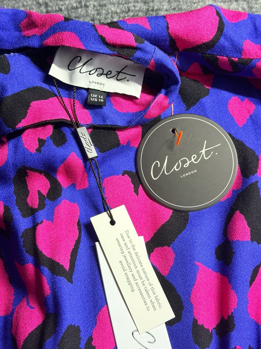 Closet London New Dress Blue Pink Size 10 10