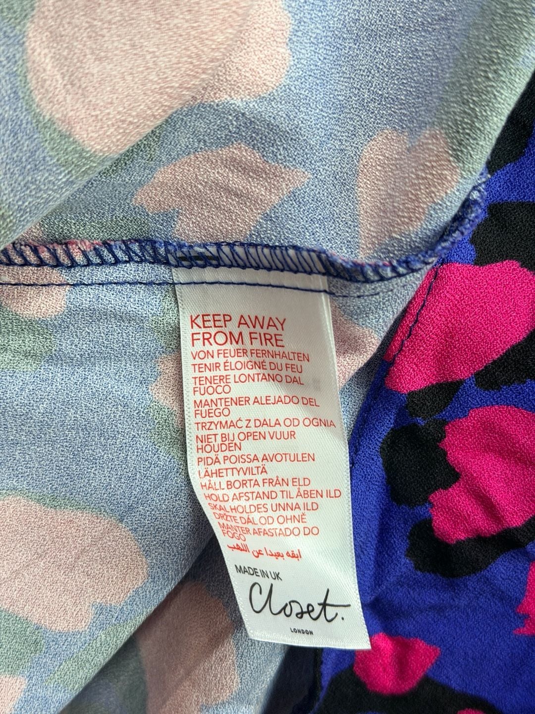 Closet London New Dress Blue Pink Size 10 4
