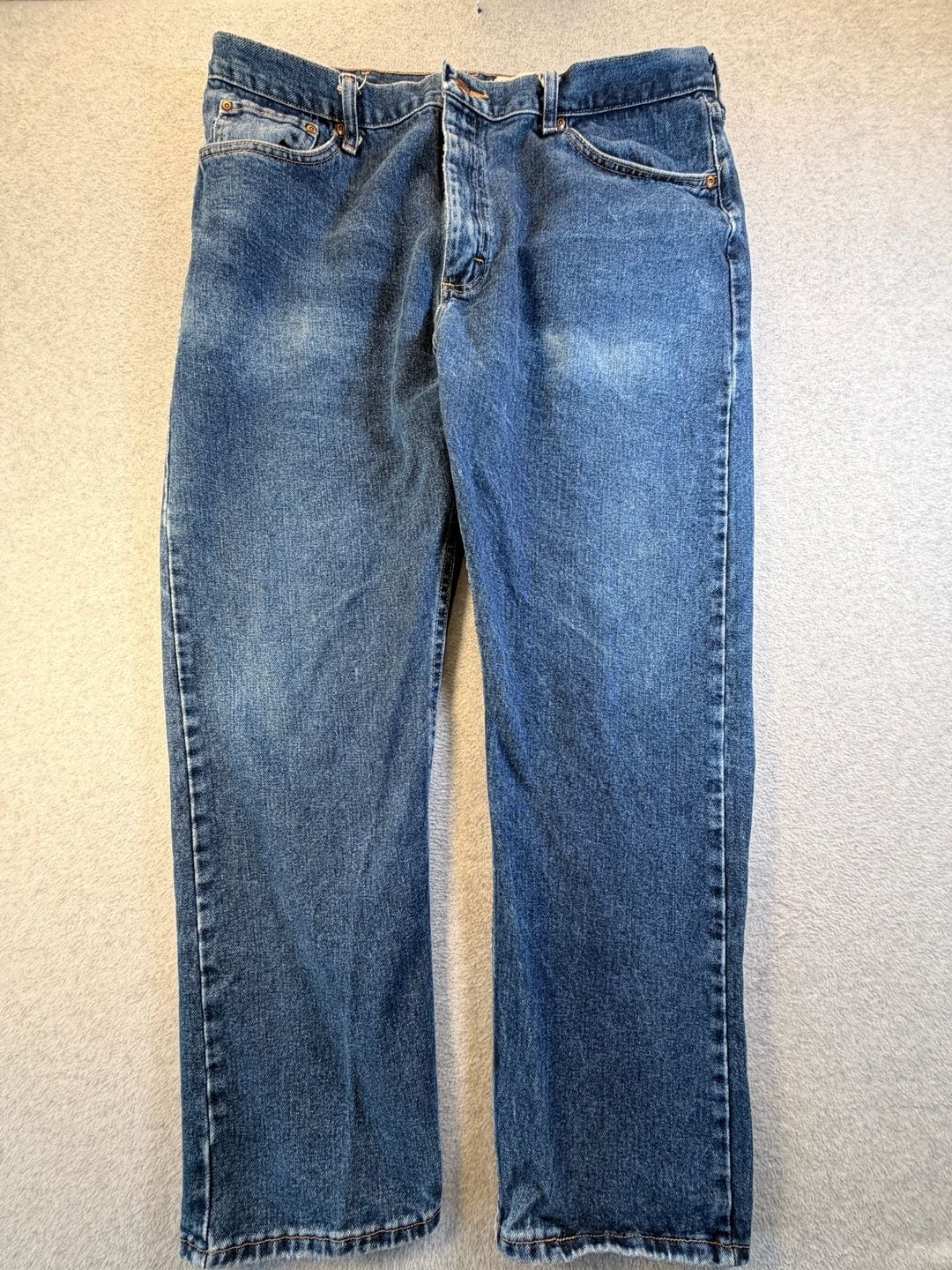Wrangler Regular Fit Jeans 40x30 Straight Leg Blue Denim 2