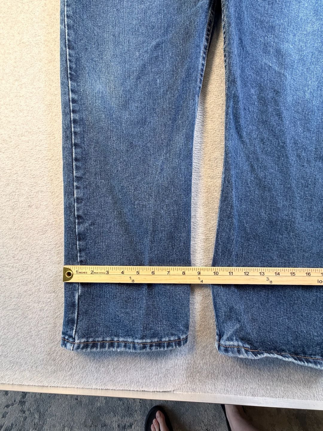 Wrangler Regular Fit Jeans 40x30 Straight Leg Blue Denim 3