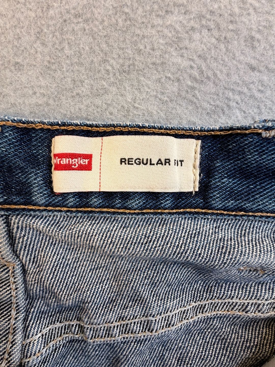 Wrangler Regular Fit Jeans 40x30 Straight Leg Blue Denim 6