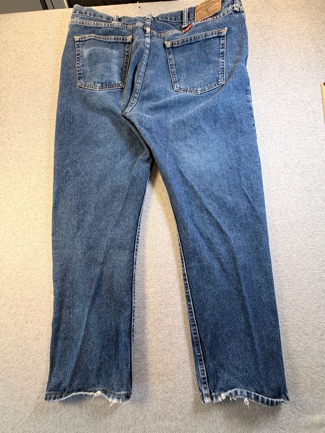 Wrangler Regular Fit Jeans 40x30 Straight Leg Blue Denim 8