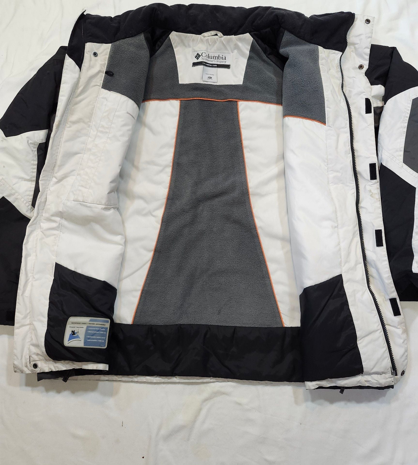 Columbia Winter Ski Jacket Black White Gray 6