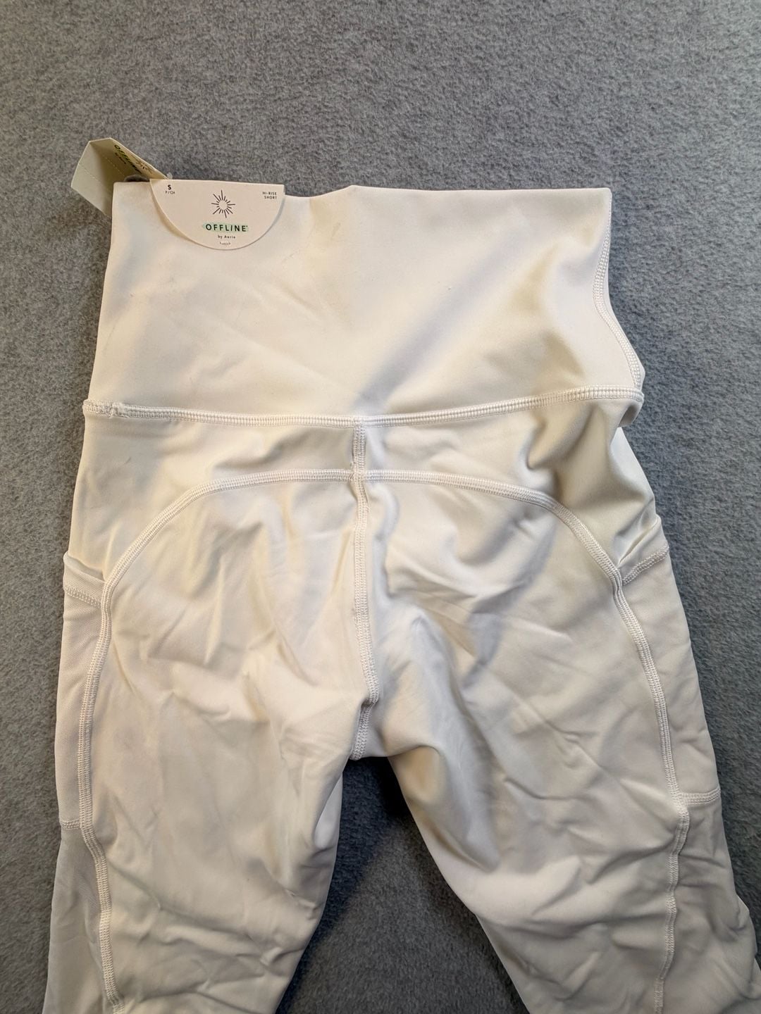 Offline By Aerie Leggings Size S Short White Mesh Panel High Rise 7