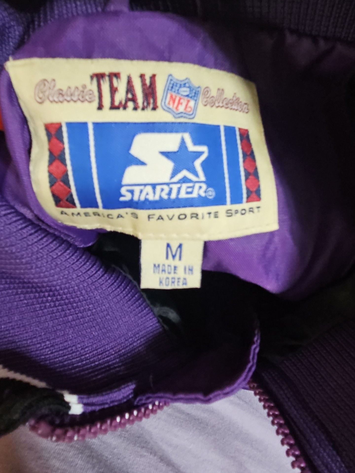 Starter Baltimore Ravens Half Zip Pullover Jacket Size M Vintage NFL 4