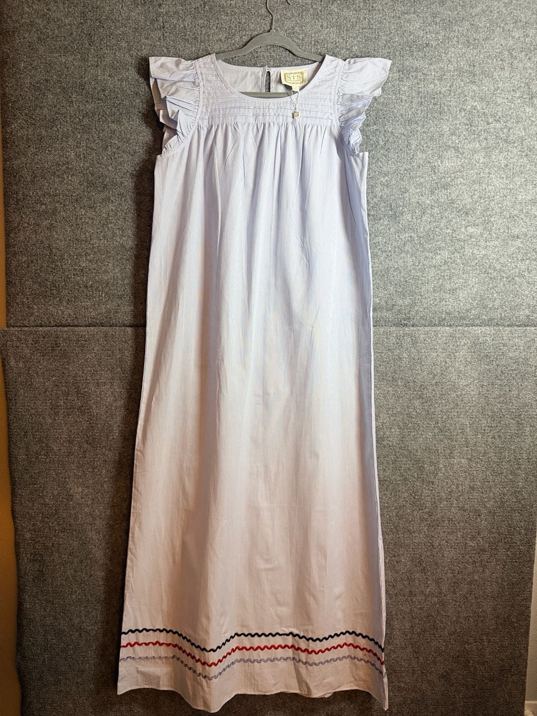 NWT Sail To Sable Flutter Sleeve Maxi in Blue 2