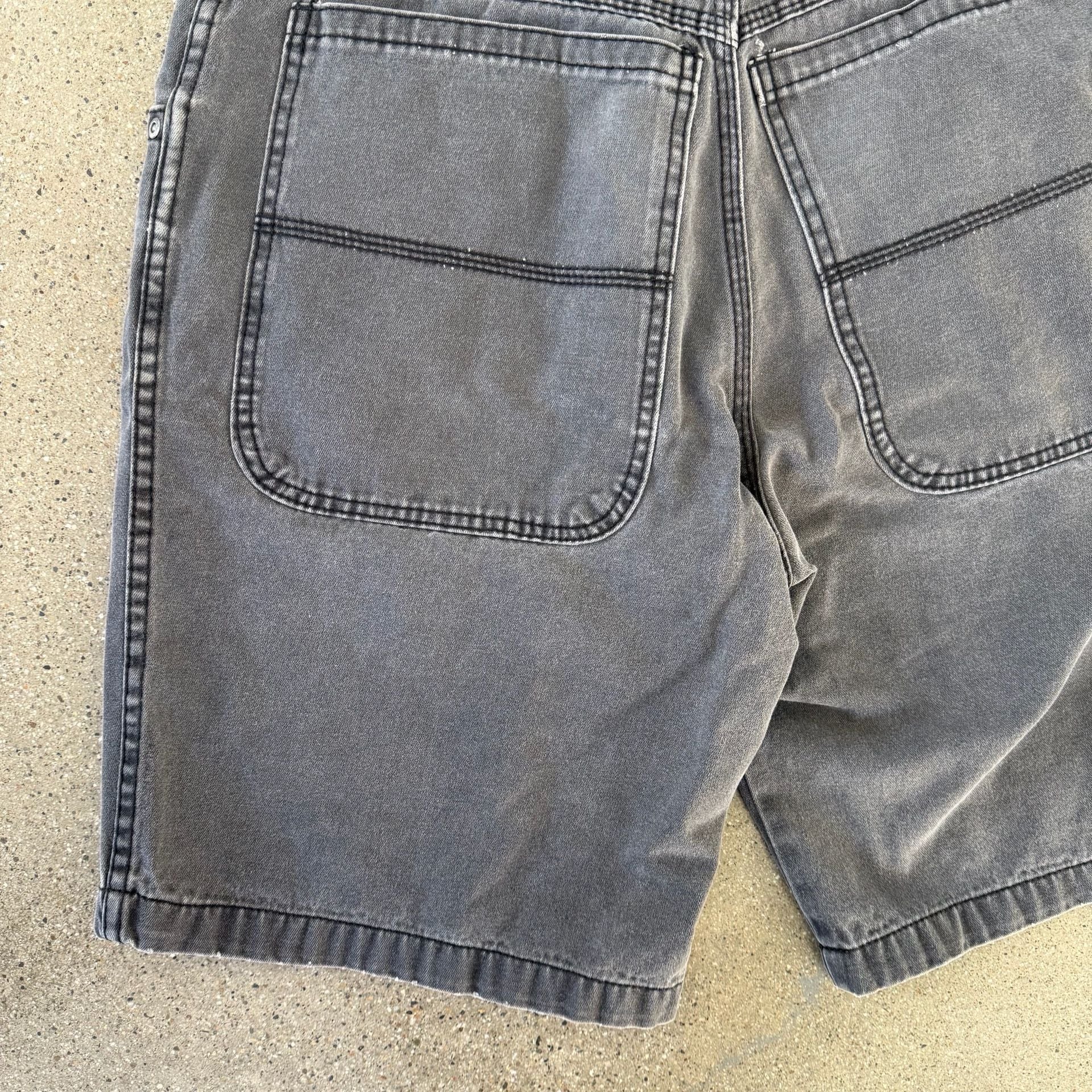 Vintage Billabong Faded Black Denim Walkshorts Size 33 10