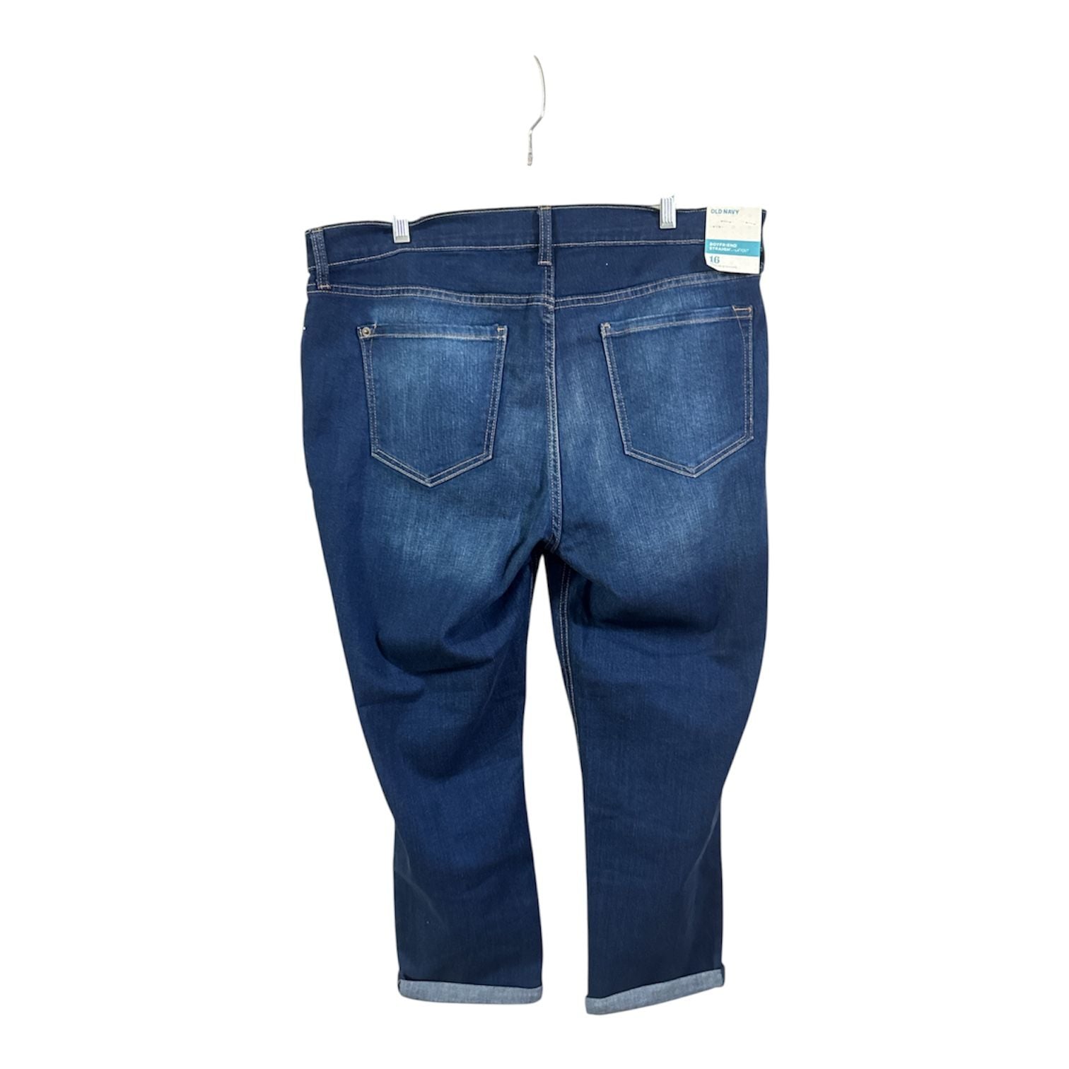 NWT Old Navy Boyfriend Straight Jeans Size 16 Regular/Standard Dark Wash 8
