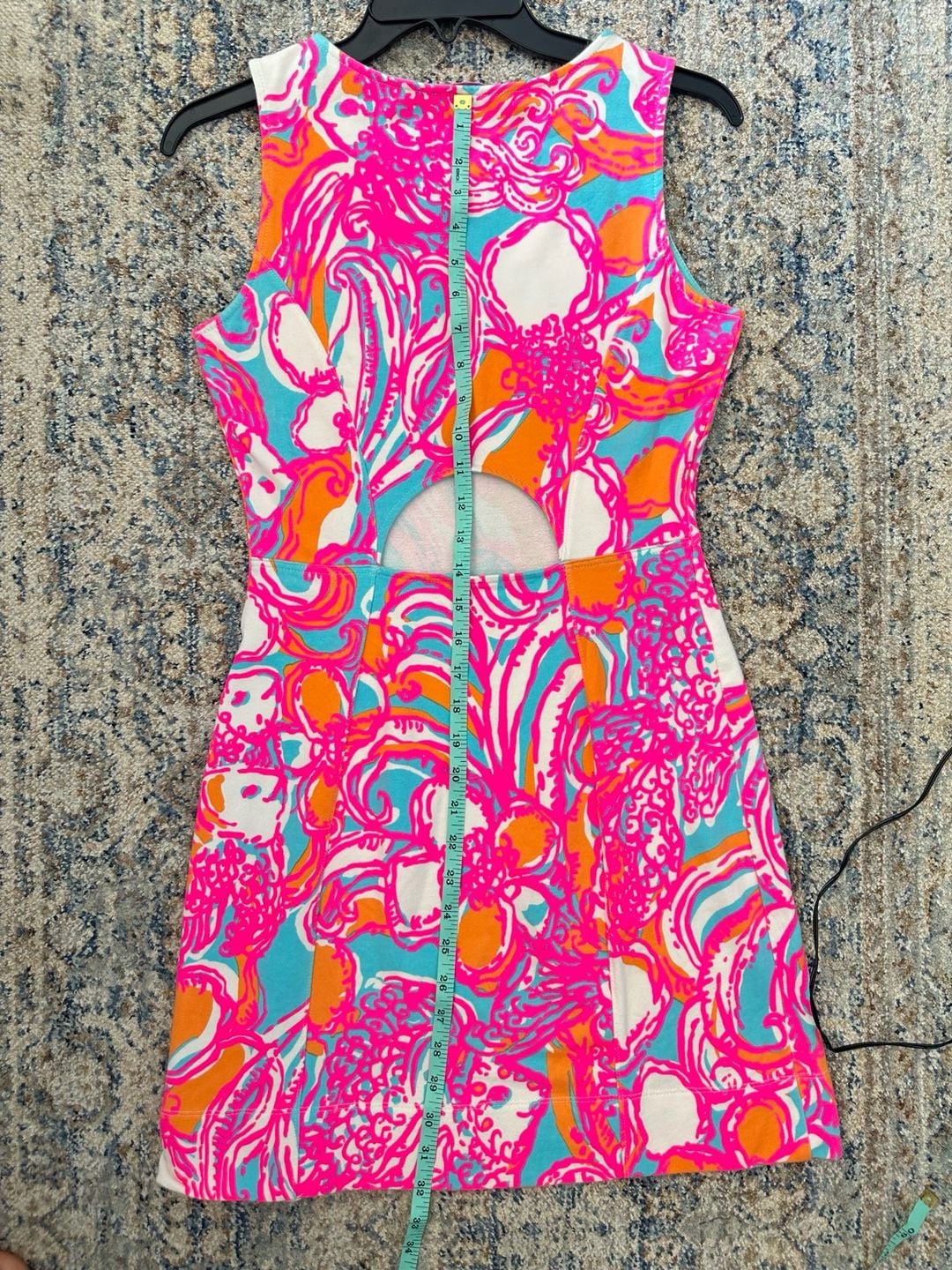 Lilly Pulitzer Dress Size XS Floral Print Keyhole Back Sleeveless 8