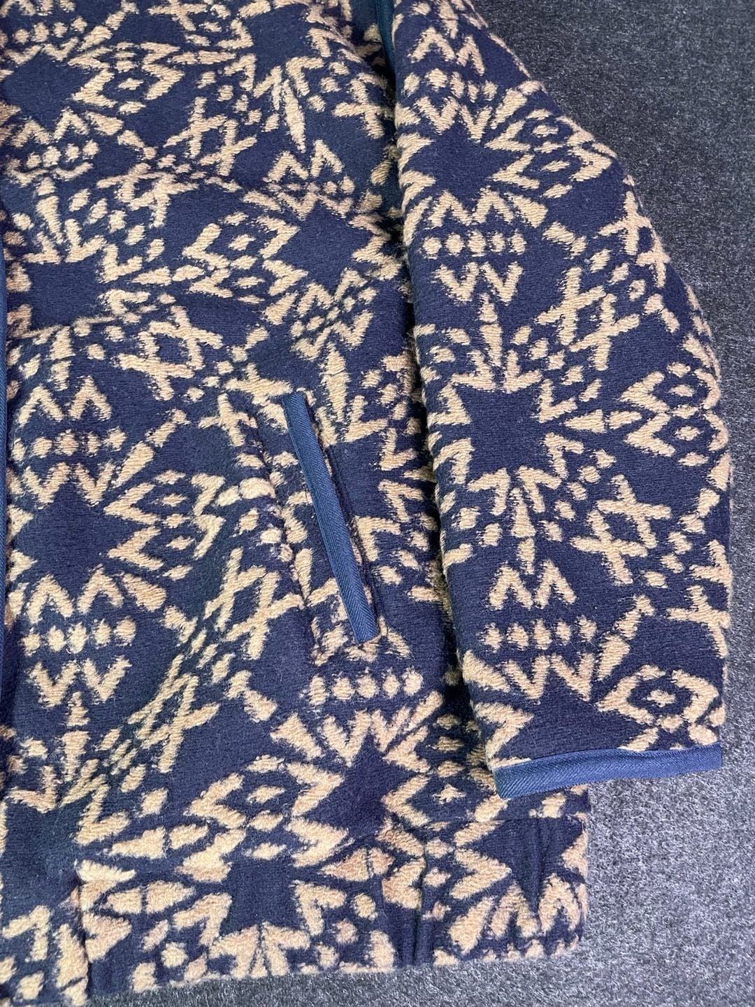 UGG Brigh Snap Fleece Jacket Size M Fair Isle Pattern 6
