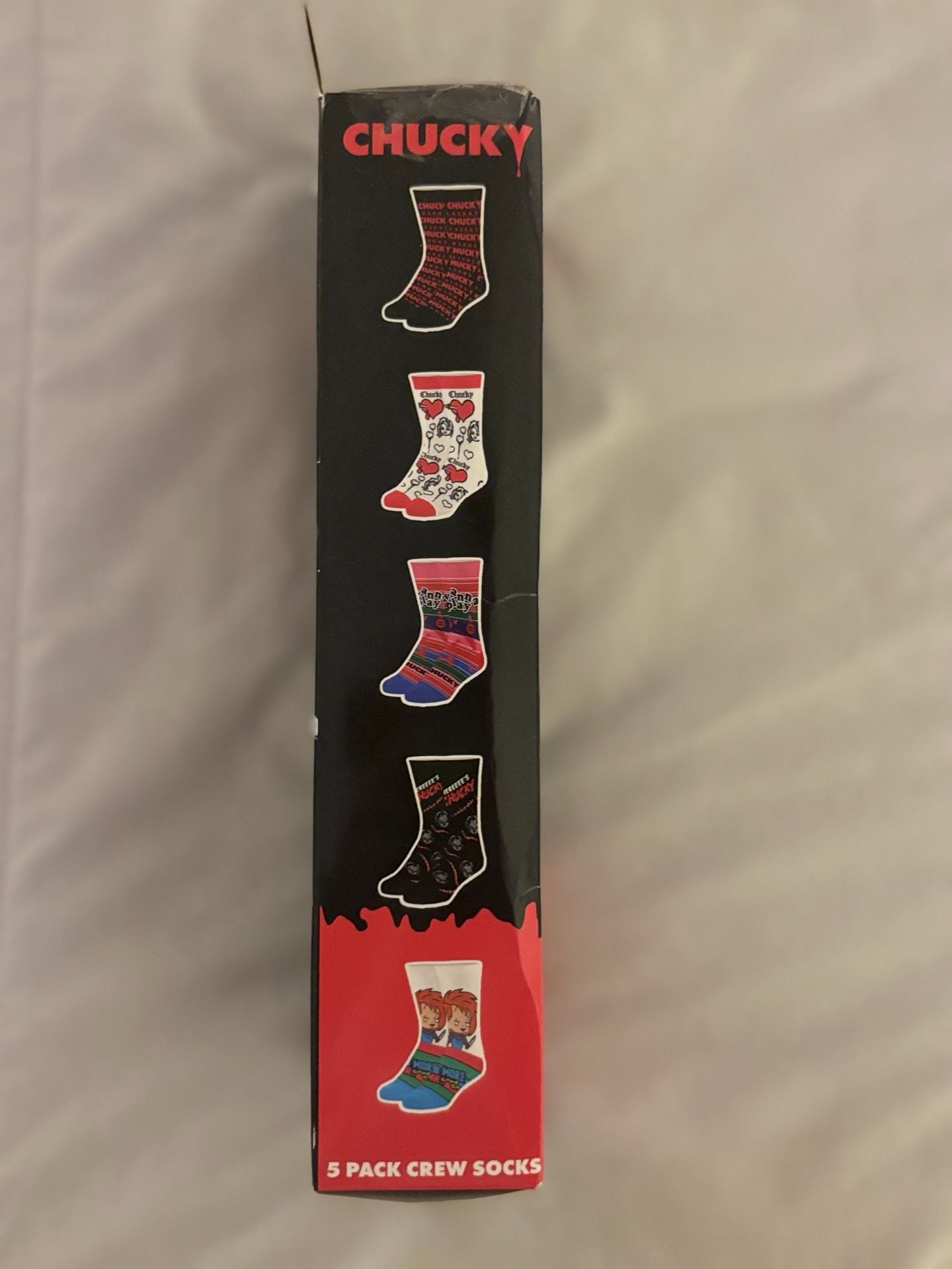Odd Sox Chucky 5 Pack Crew Socks New in Box 3