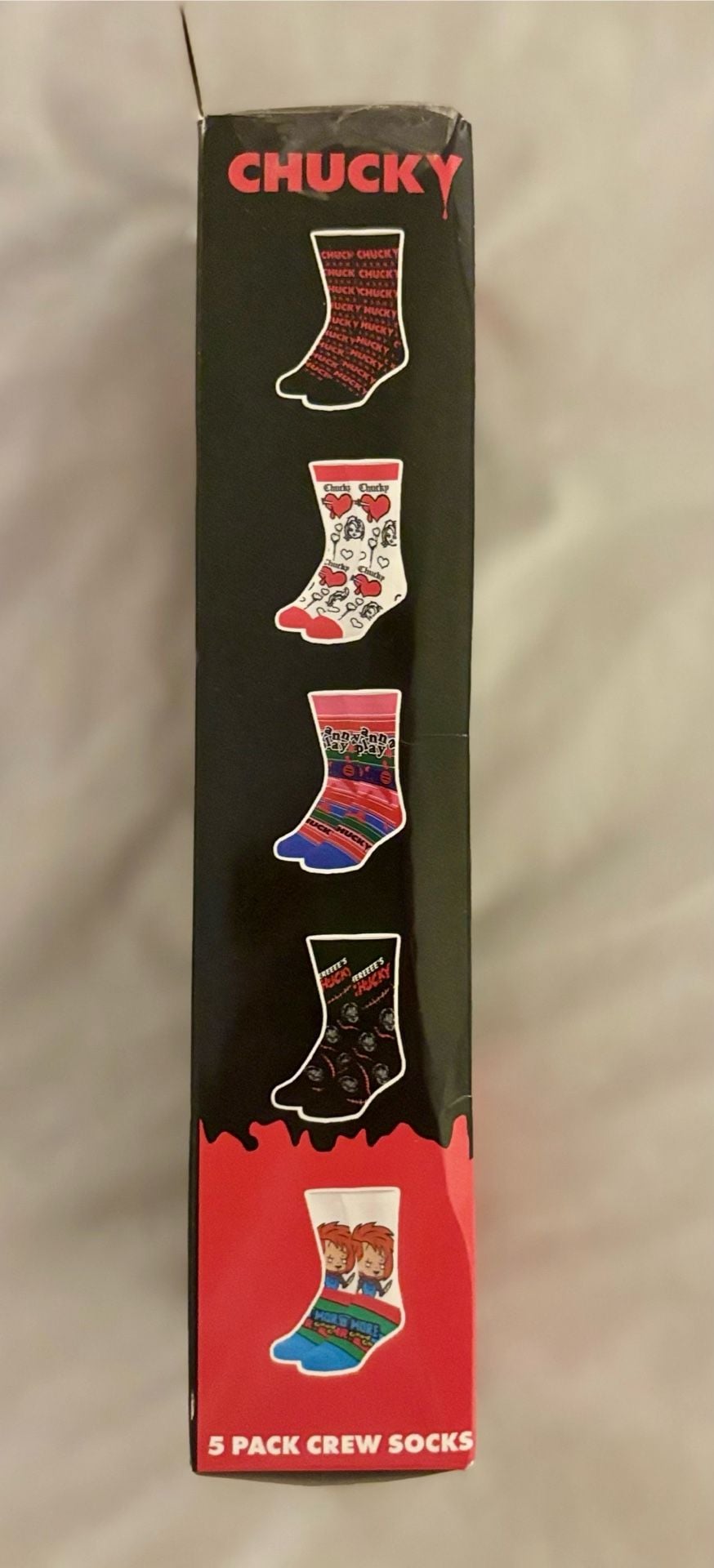 Odd Sox Chucky 5 Pack Crew Socks New in Box 6