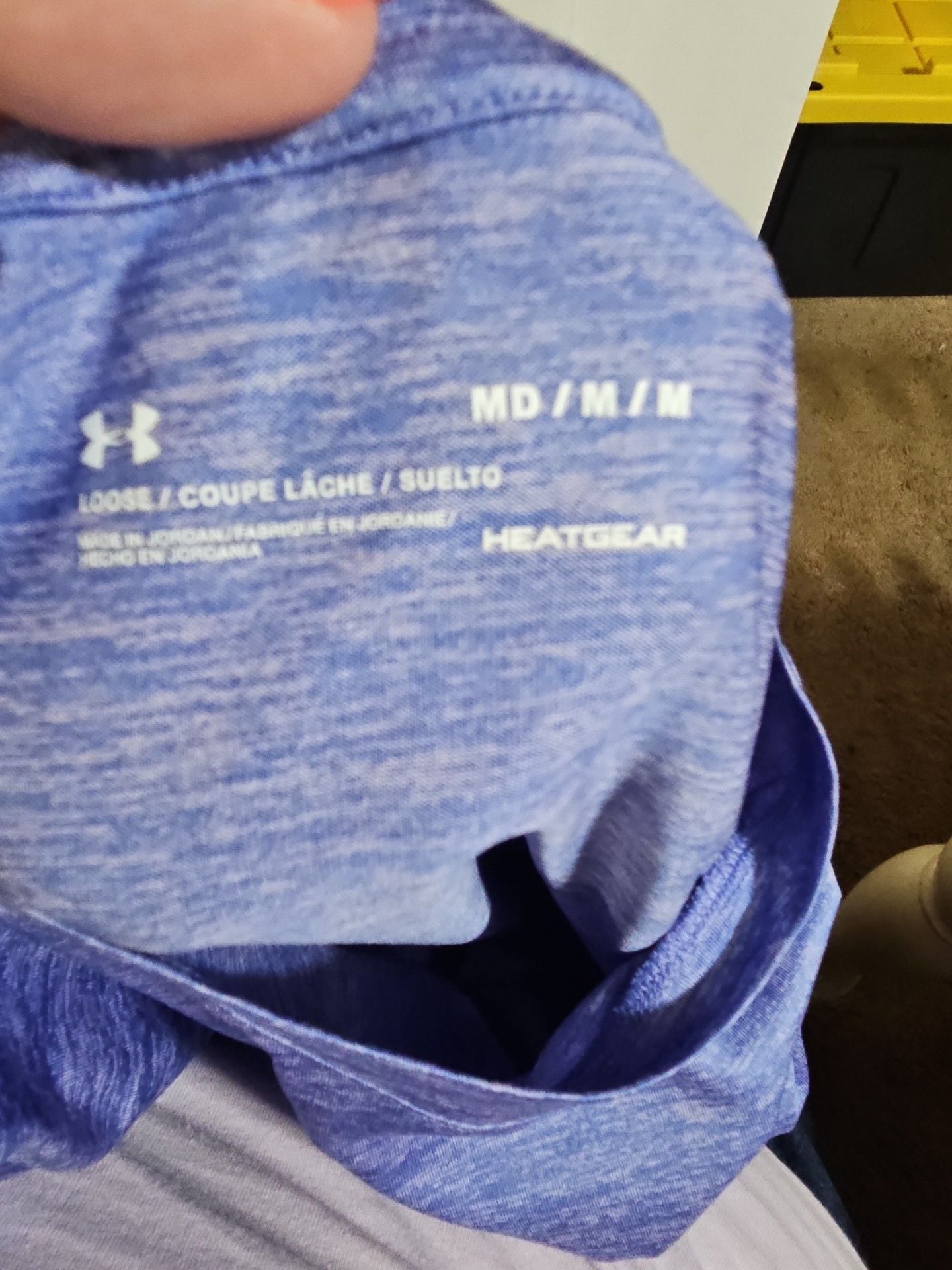 Under Armour HeatGear T-Shirt Size MD Blue Athletic 4